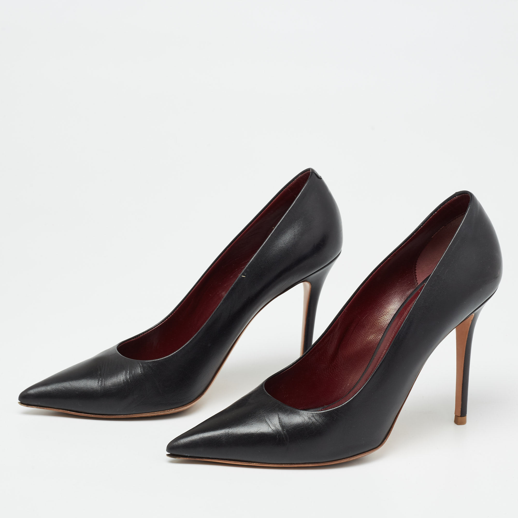 

Celine Black Leather Pointed-Toe Pumps Size