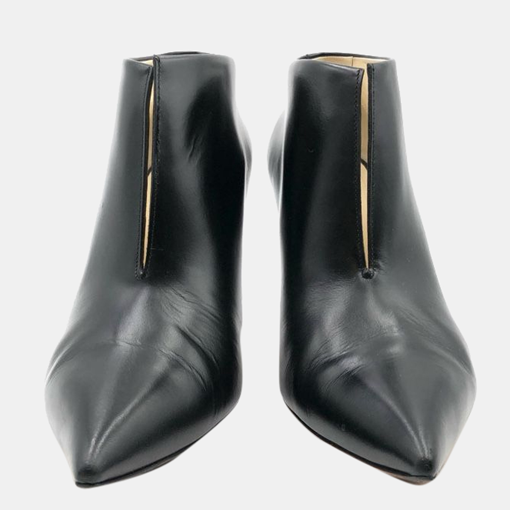 

Celine black leather pointy toe ankle boots Size EU