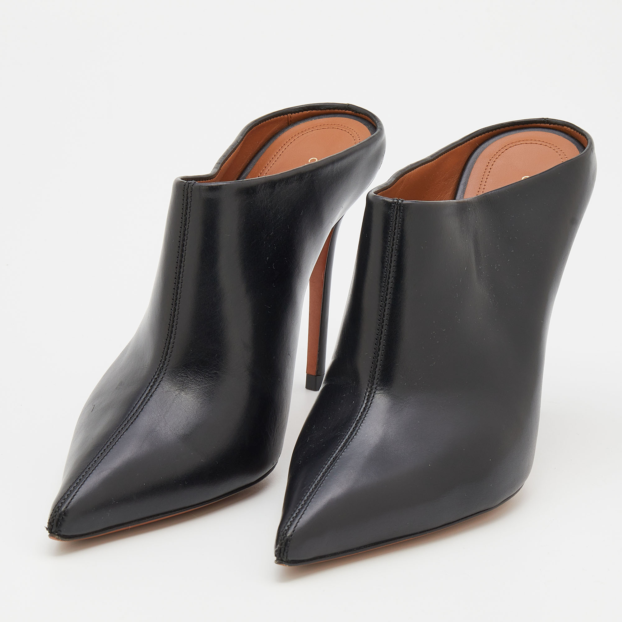 

Celine Black Leather Mule Sandals Size