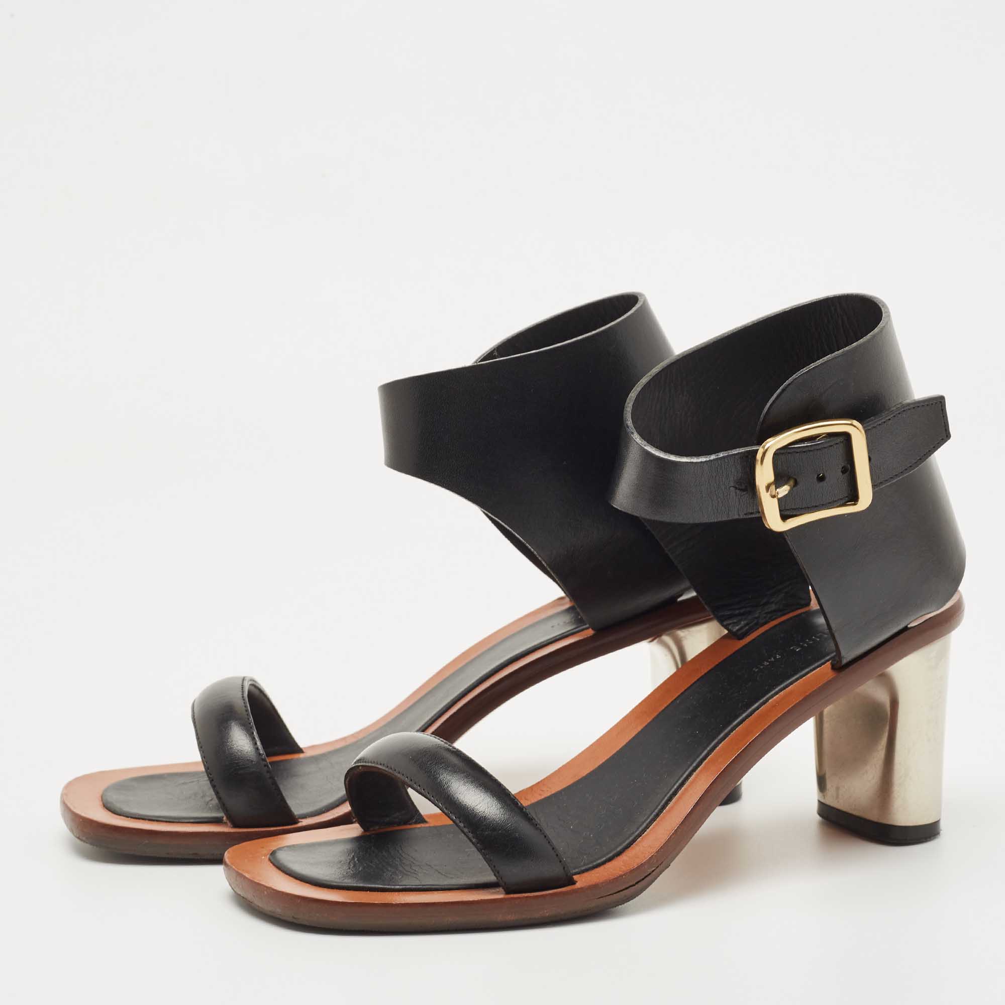 

Celine Black Leather Bam Bam Sandals Size