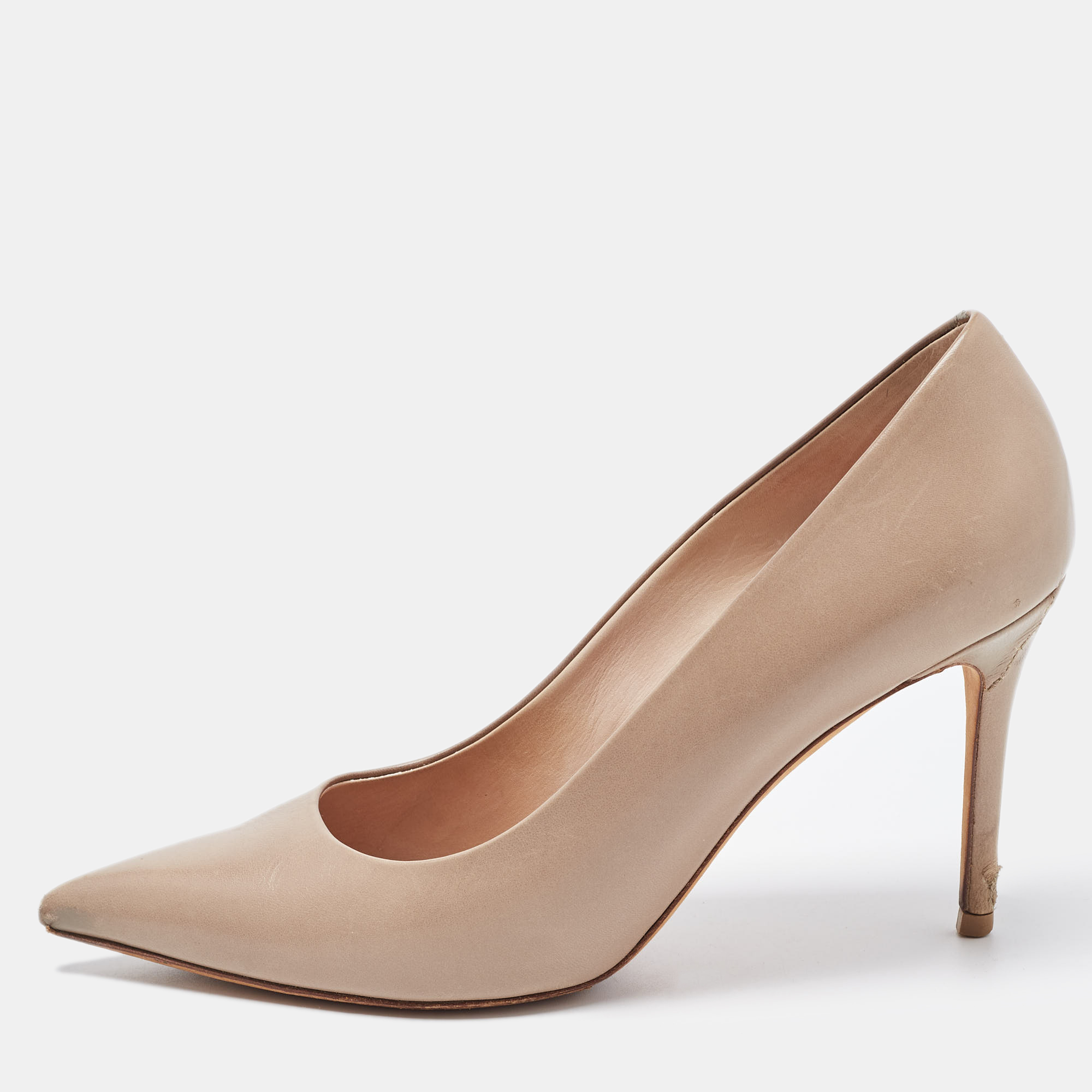 

Celine Light Brown Leather Pointed Toe Pumps Size