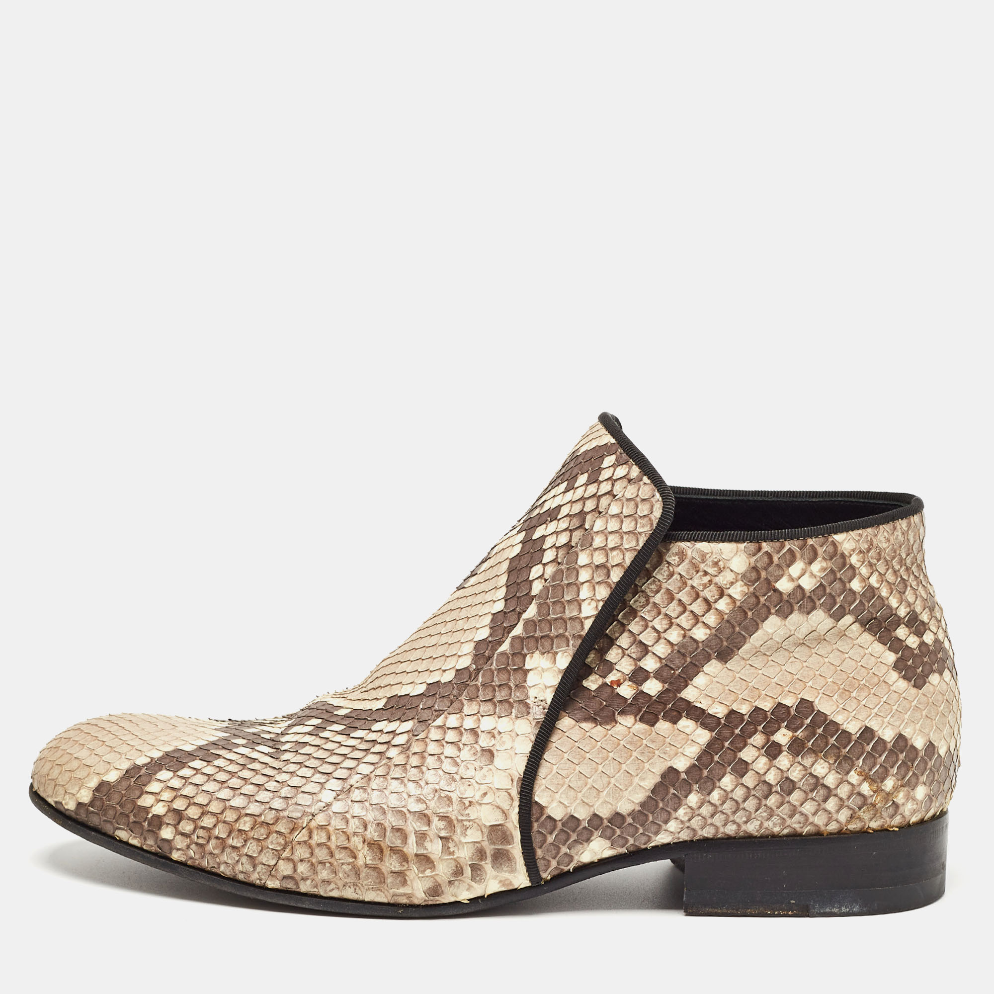 

Celine Beige/Brown Python Ankle Boots Size