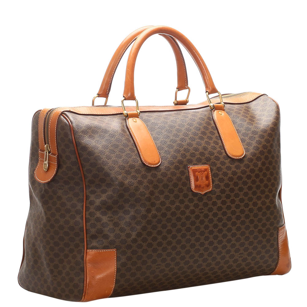 

Celine Brown Macadam Canvas Travel Bag