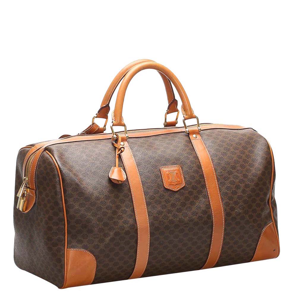 

Celine Brown Macadam Canvas Travel Bag