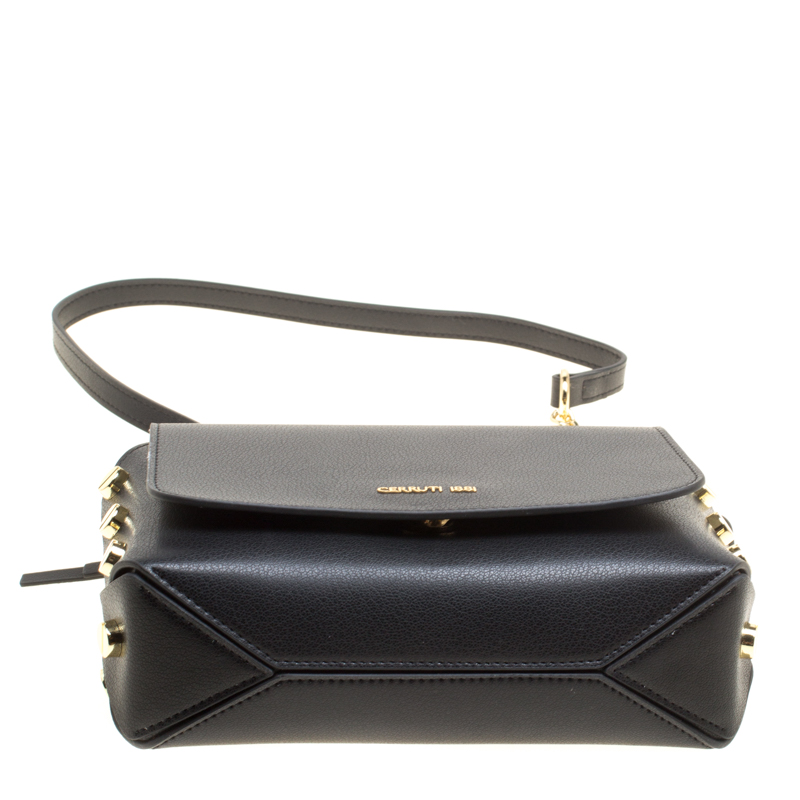 Cerruti 1881 Black Leather Marina Shoulder Bag Cerruti | TLC