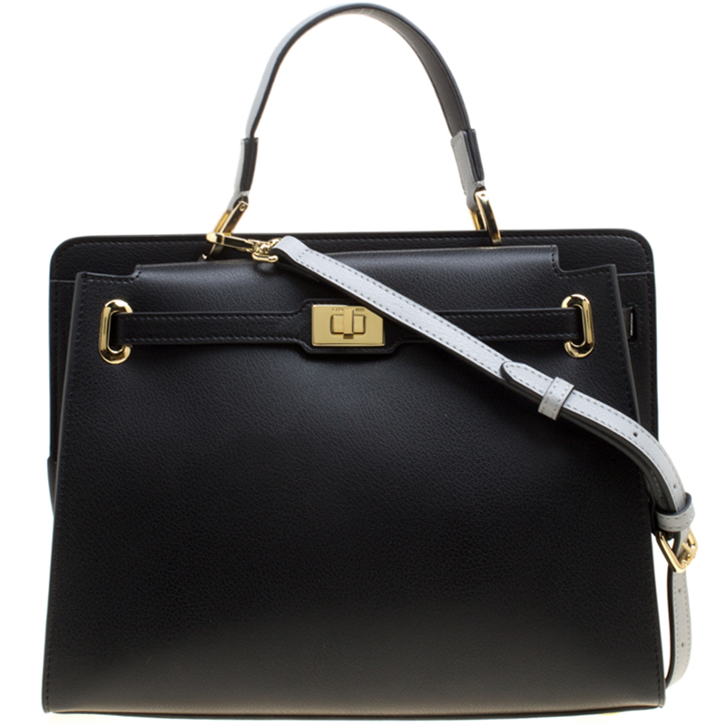 Cerruti 1881 Black Leather Nicole Top Handle Bag Cerruti | The Luxury ...