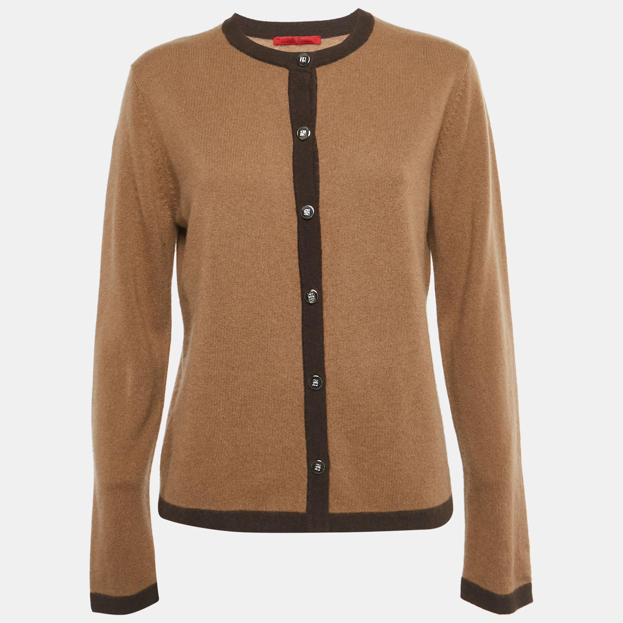 

CH Carolina Herrera Brown Wool Knit Cardigan M