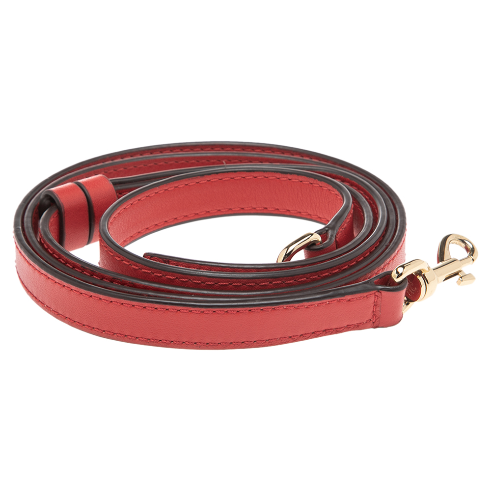 

Carolina Herrera Red Leather Adjustable Shoulder Bag Strap