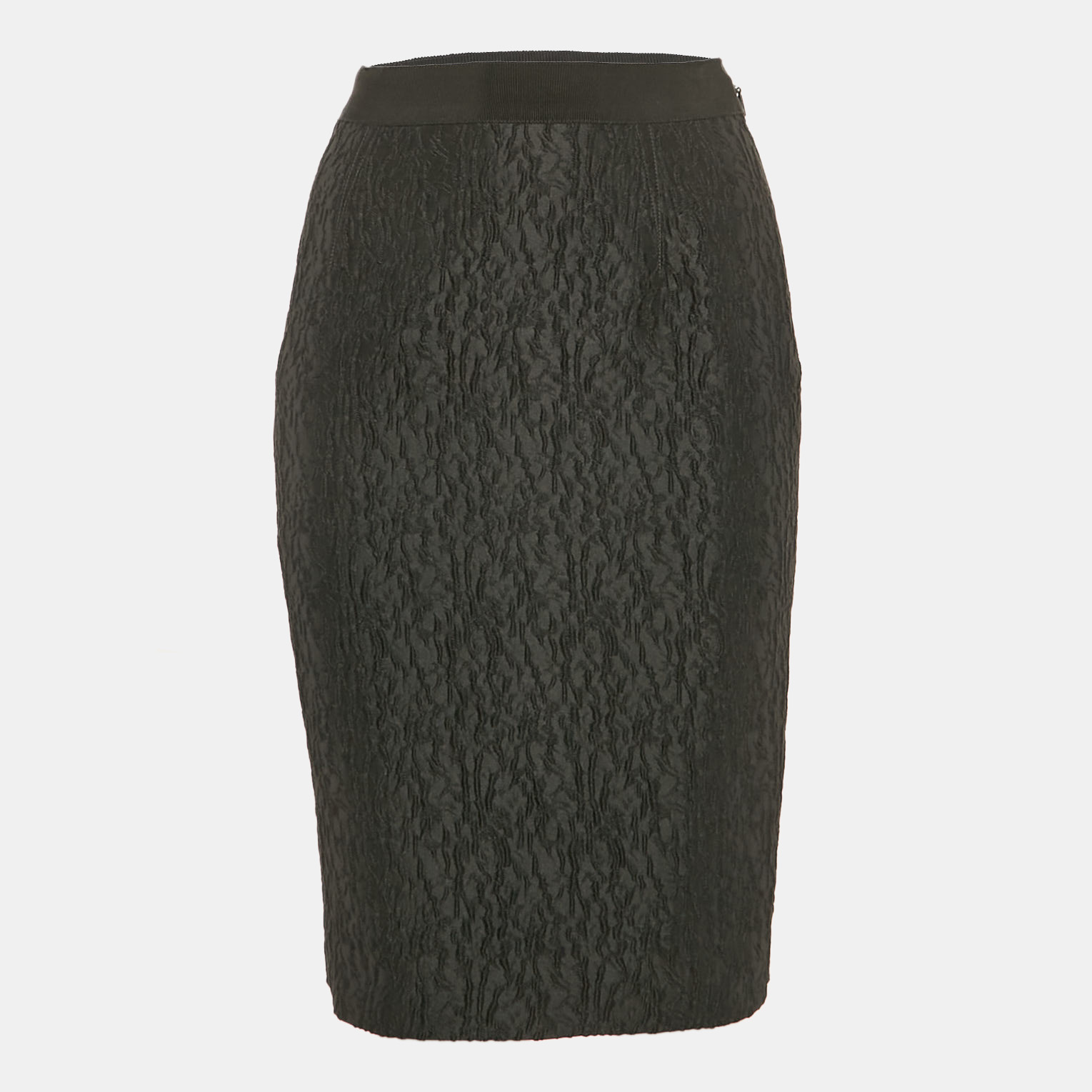 

CH Carolina Herrera Black Textured Jacquard Pencil Skirt XS