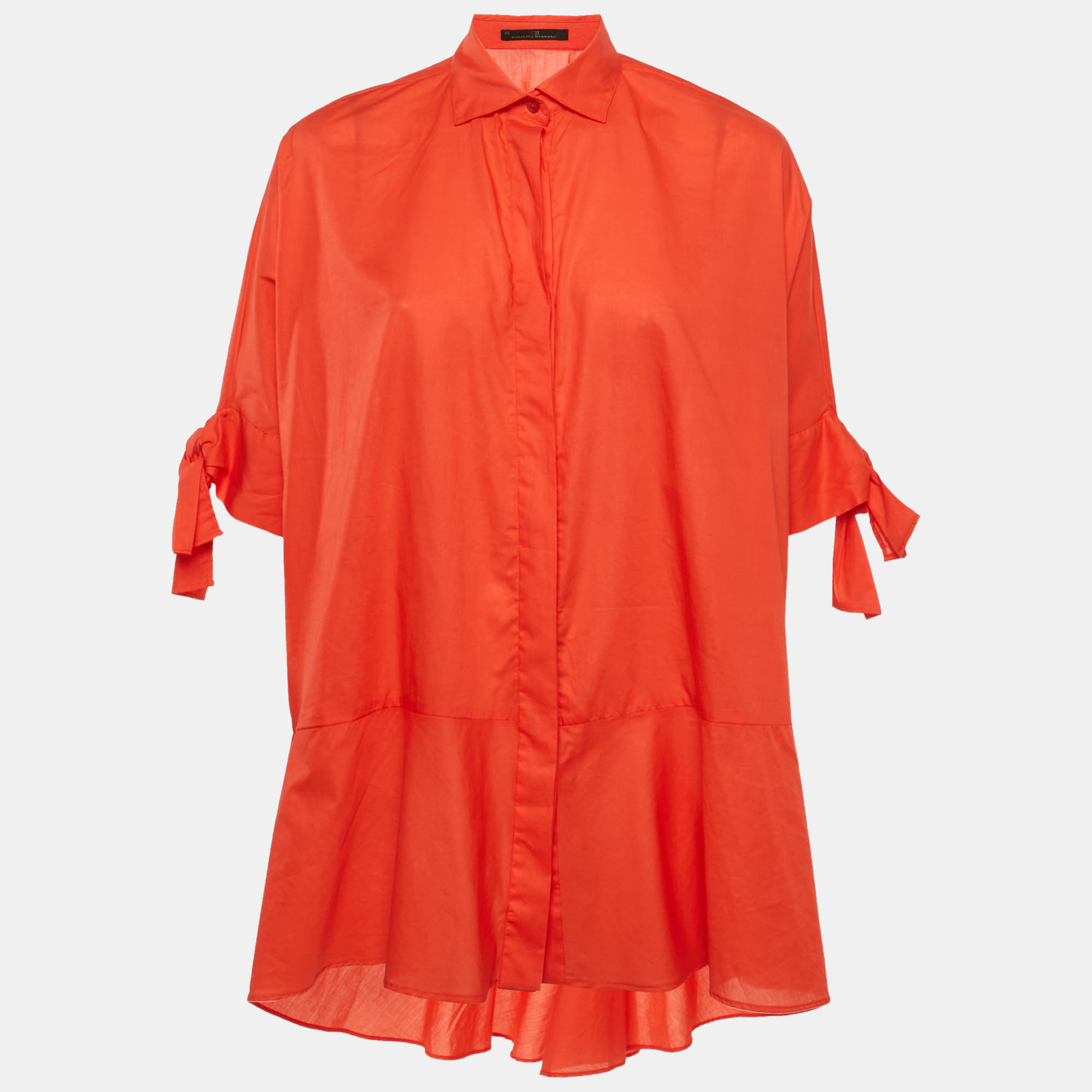 

CH Carolina Herrera Red Cotton Oversized Blouse XS