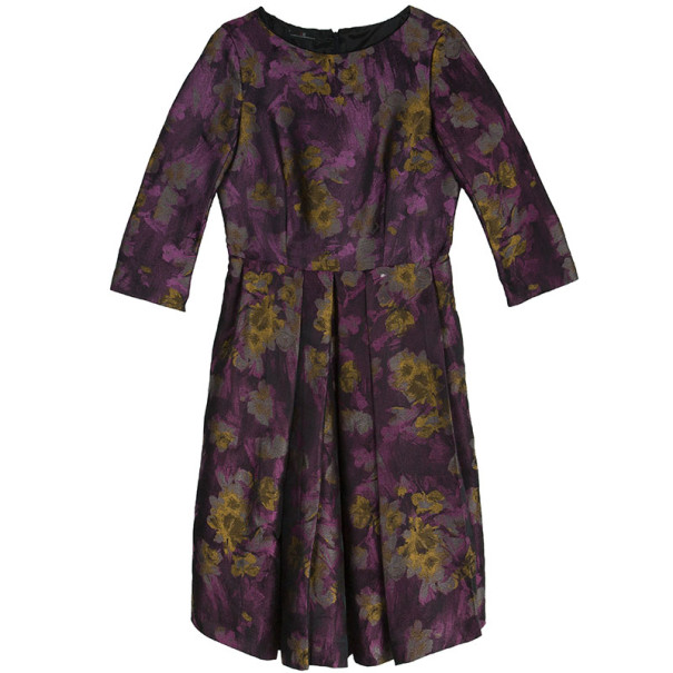 Pre Owned CH Carolina Herrera Floral Printed Dress M