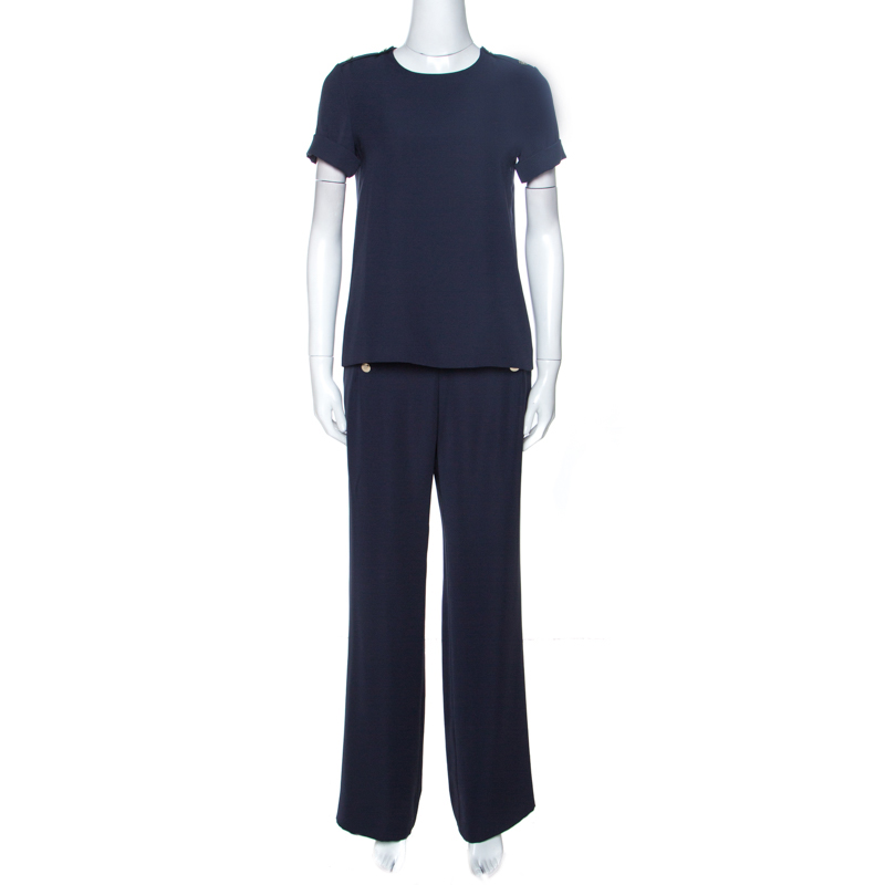 

CH Carolina Herrera Navy Blue Top And Trousers Set