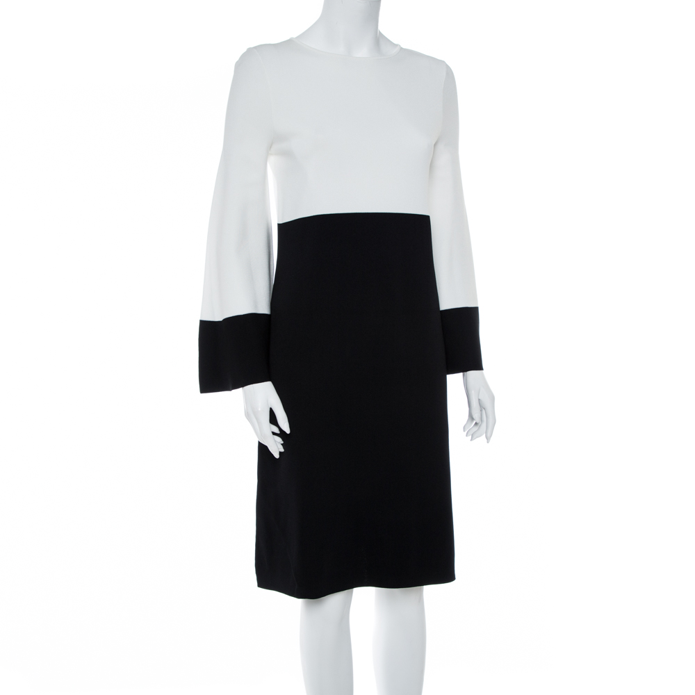 

CH Carolina Herrera Monochrome Knit Bell Sleeve Dress, Black