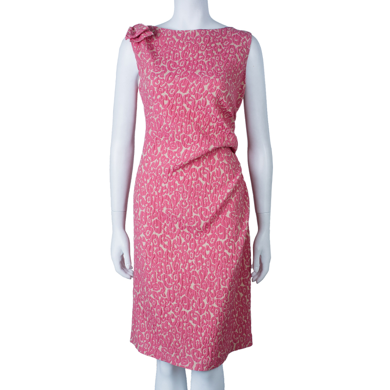

CH Carolina Herrera Pink Leopard Print Sleeveless Dress, Multicolor