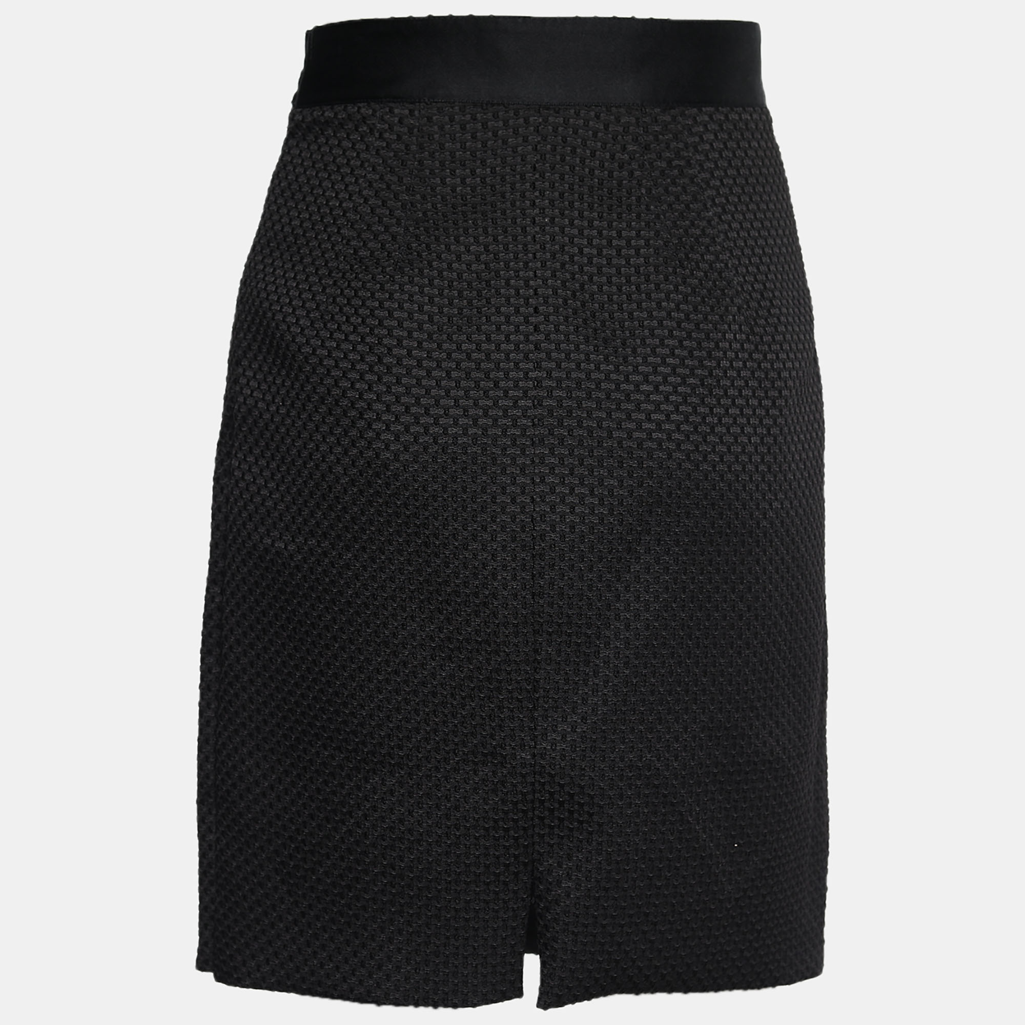 

CH Carolina Herrera Black Textured Synthetic Mini Skirt