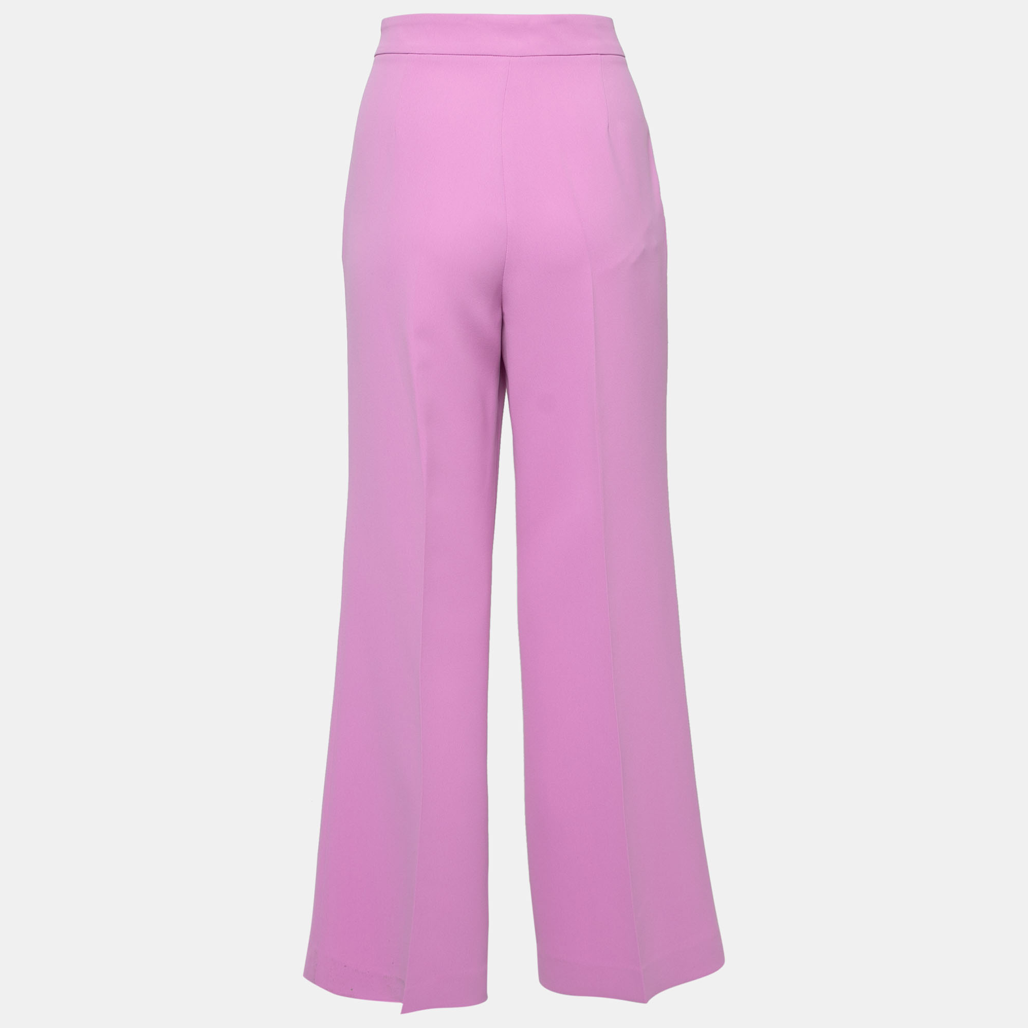 

CH Carolina Herrera Purple Crepe Straight Leg Trousers