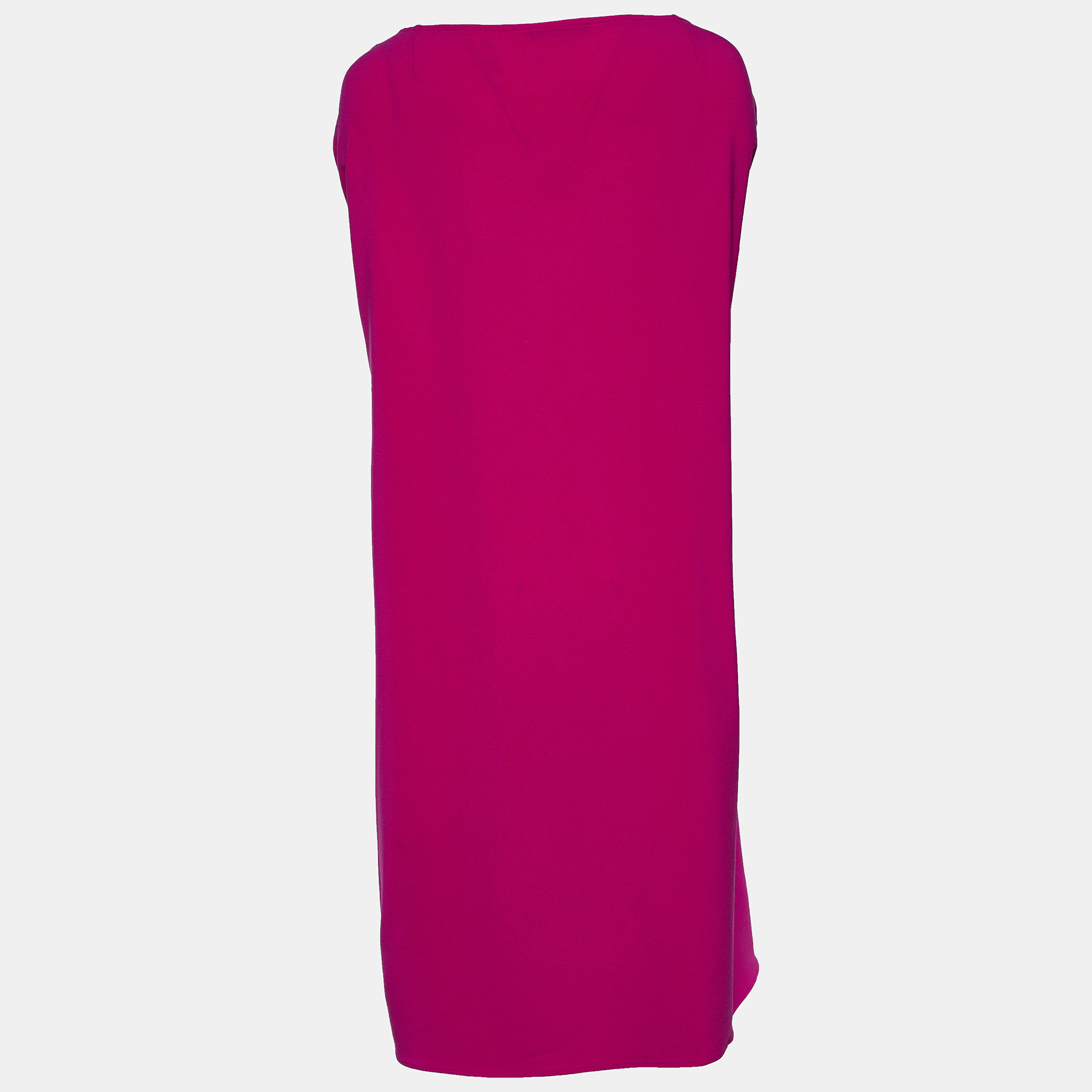 

CH Carolina Herrera Fuchsia Crepe Belted Shift Dress, Pink