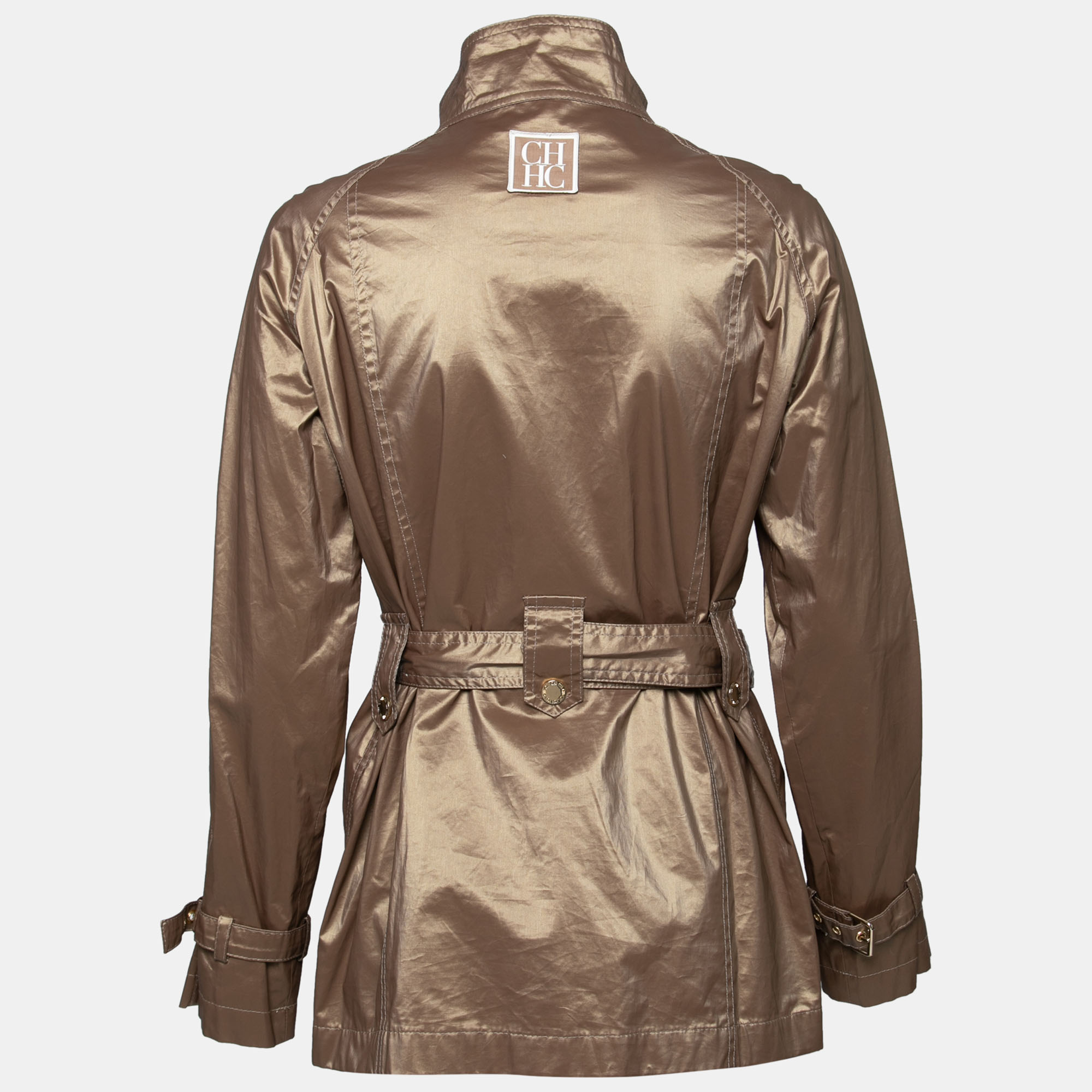 

CH Carolina Herrera Gold Synthetic Trench Coat