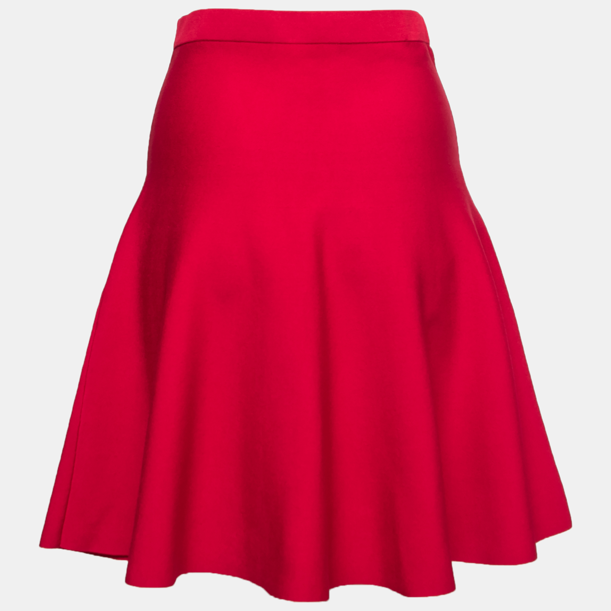 

CH Carolina Herrera Red Knit Bow Detail Skirt