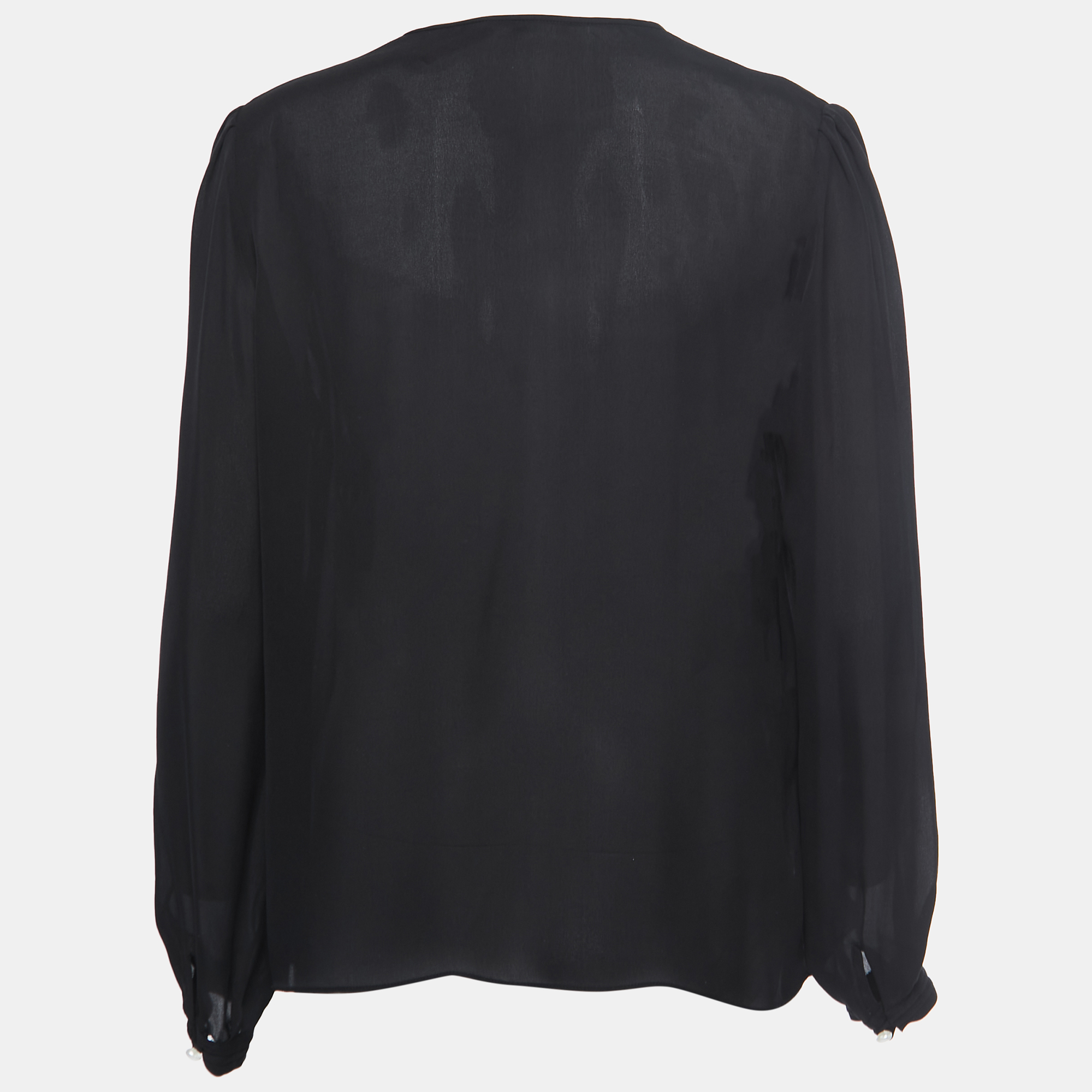 

CH Carolina Herrera Black Silk Top