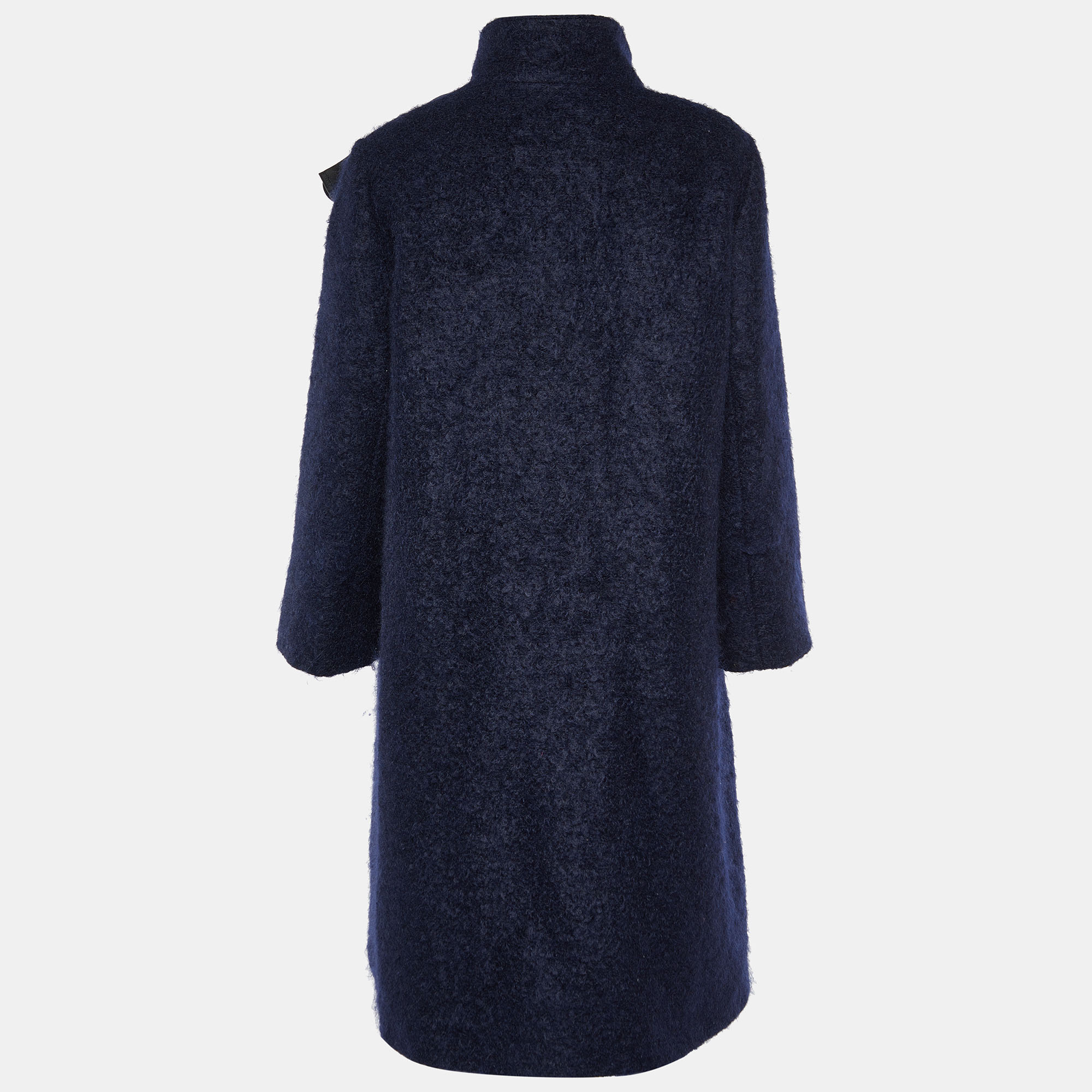 

CH Carolina Herrera Navy Blue Wool & Mohair Coat