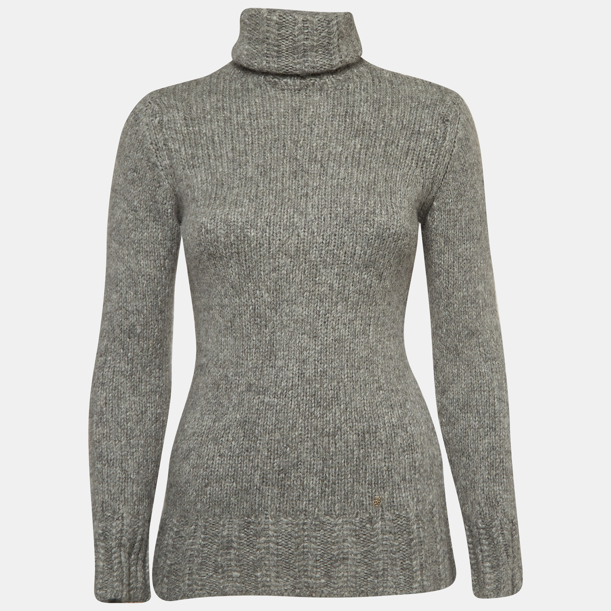 

CH Carolina Herrera Grey Knit Turtle Neck Sweater