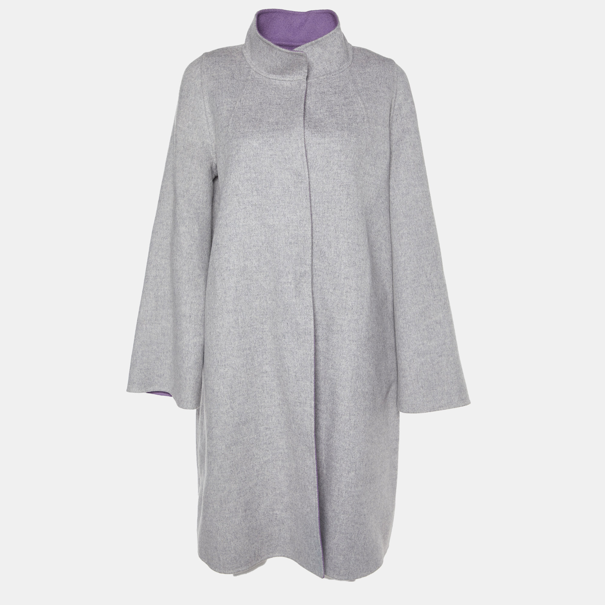 

CH Carolina Herrera Grey Wool Mid-Length Coat S