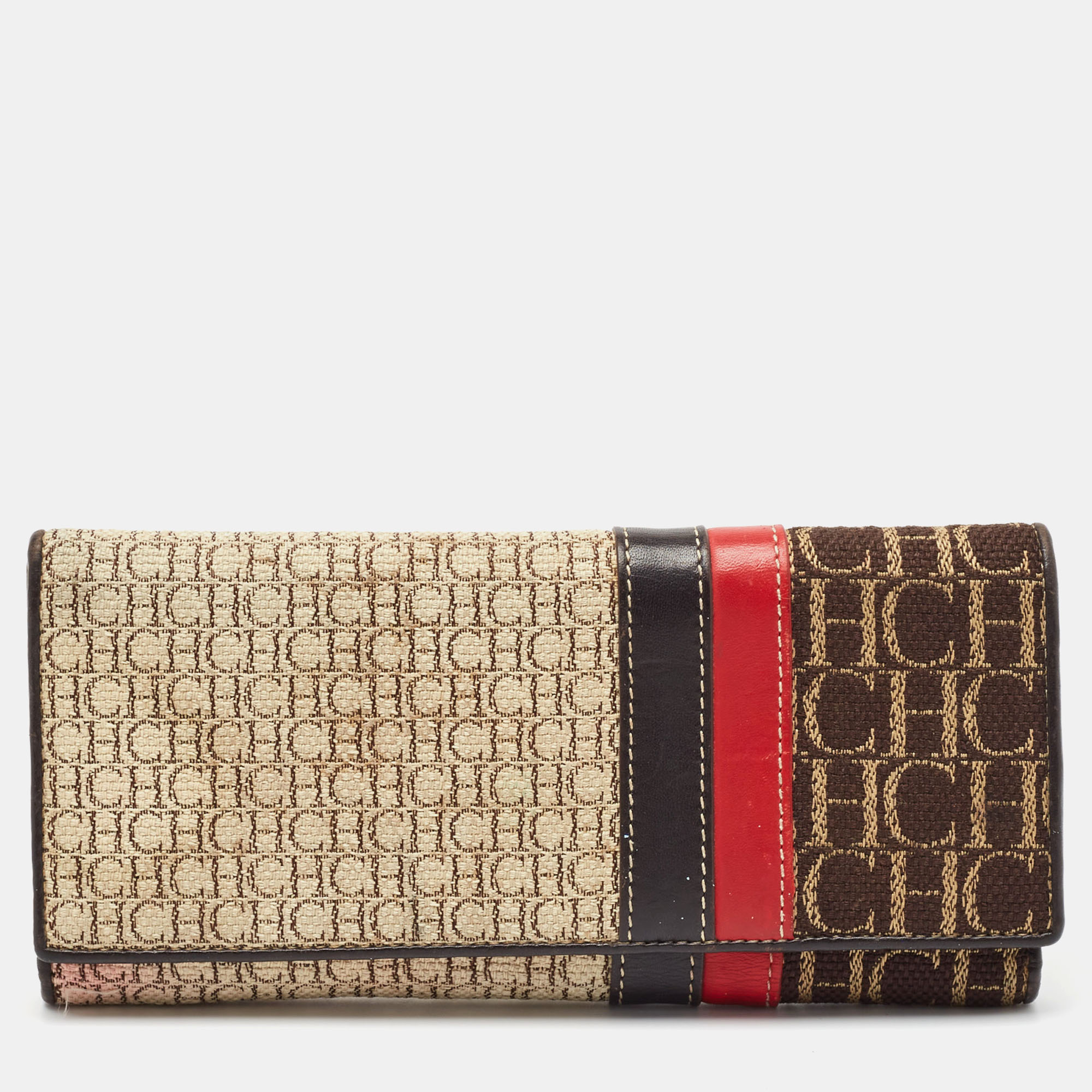 

CH Carolina Herrera Multicolor Monogram Canvas and Leather Continental Wallet