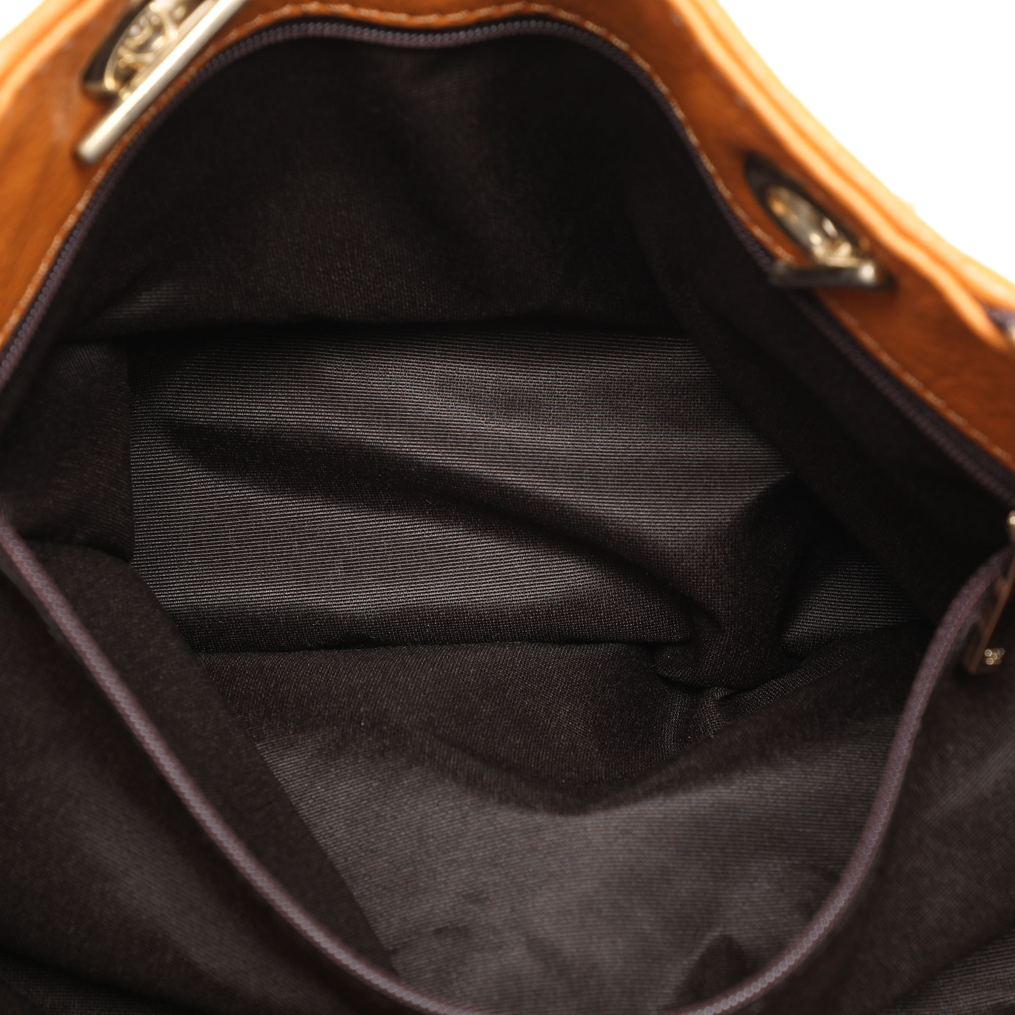 CH Carolina Herrera Tri Color Leather and Suede Tassel Tote 