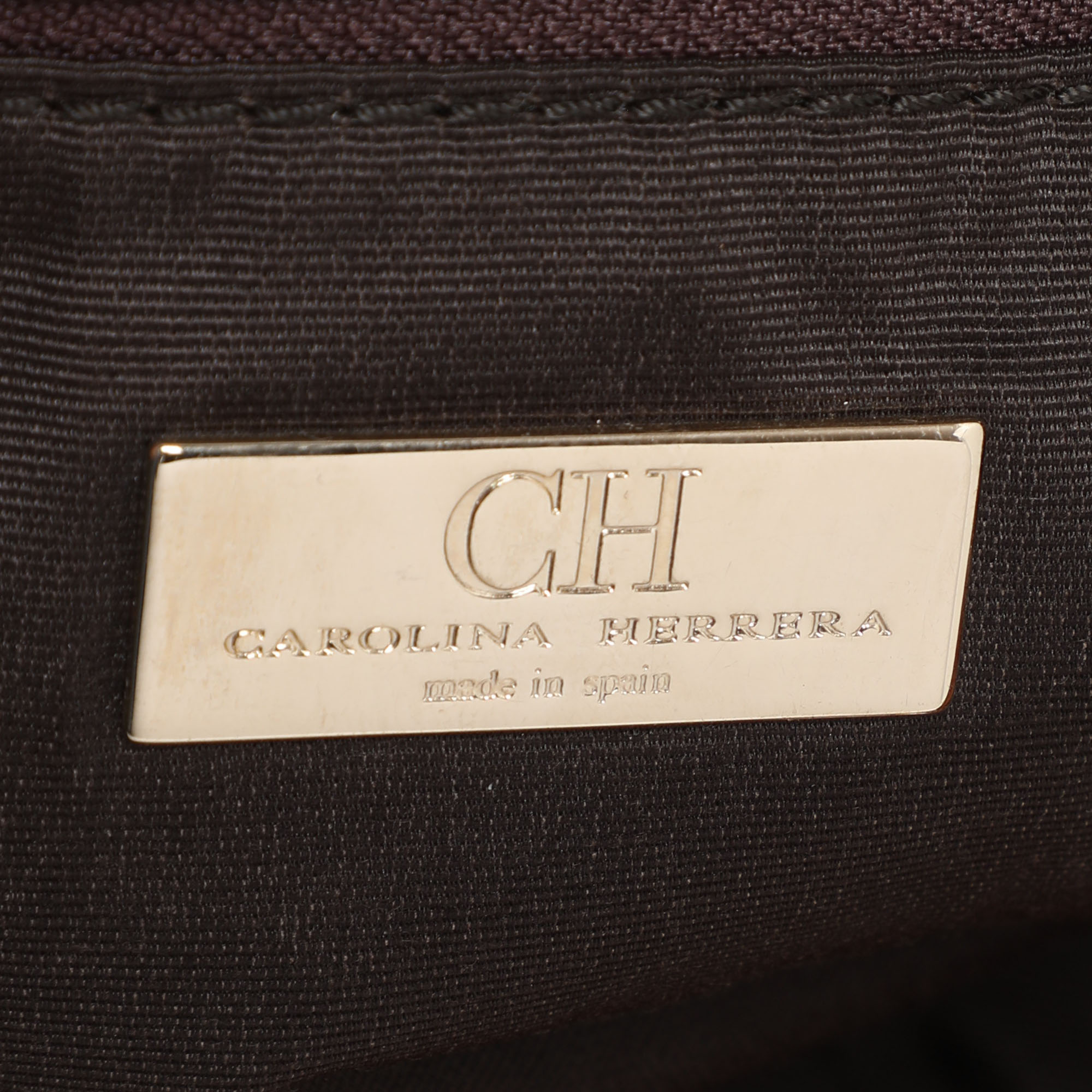 CH Carolina Herrera Tri Color Leather and Suede Tassel Tote 