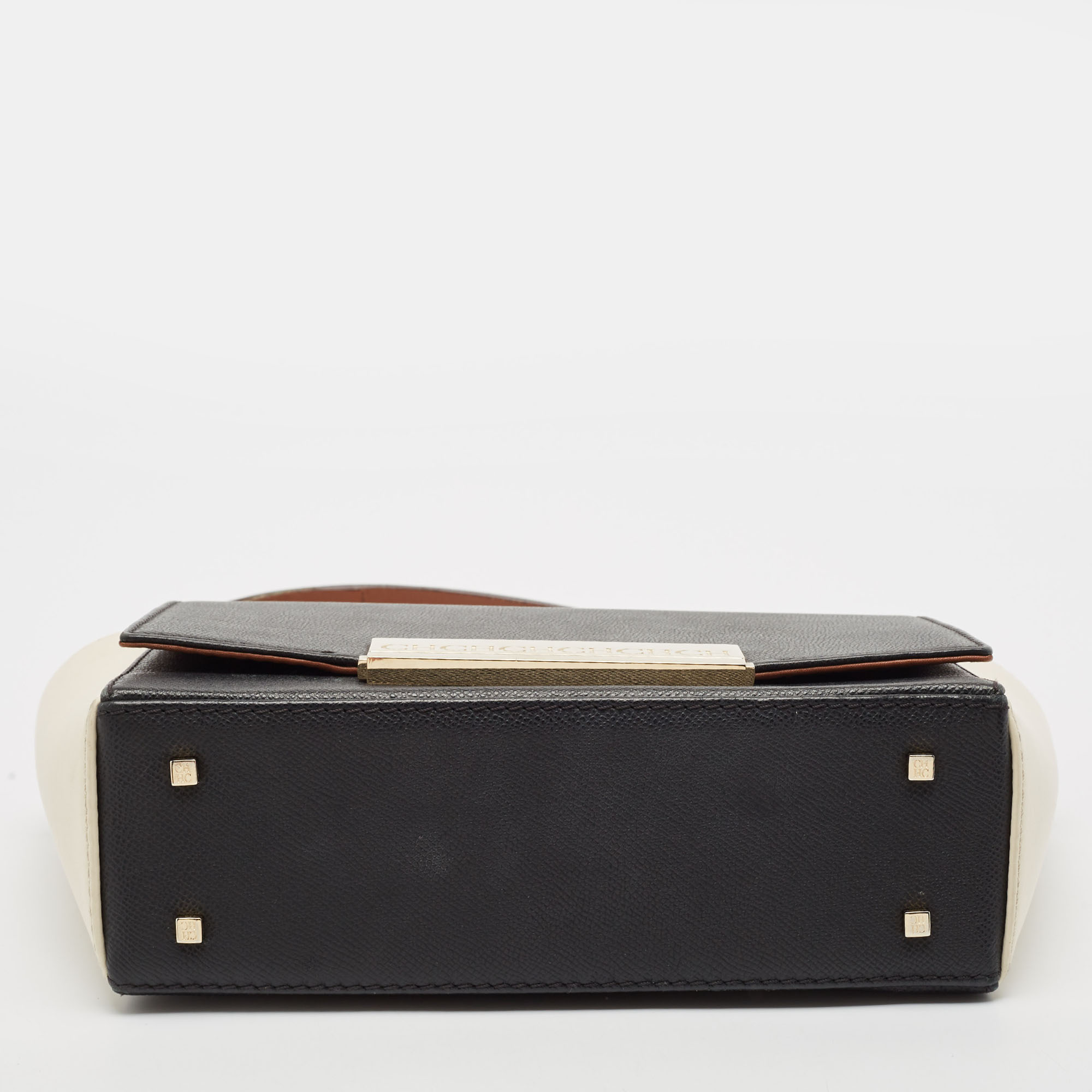 CH Carolina Herrera Tricolor Leather Casati Shoulder Bag 
