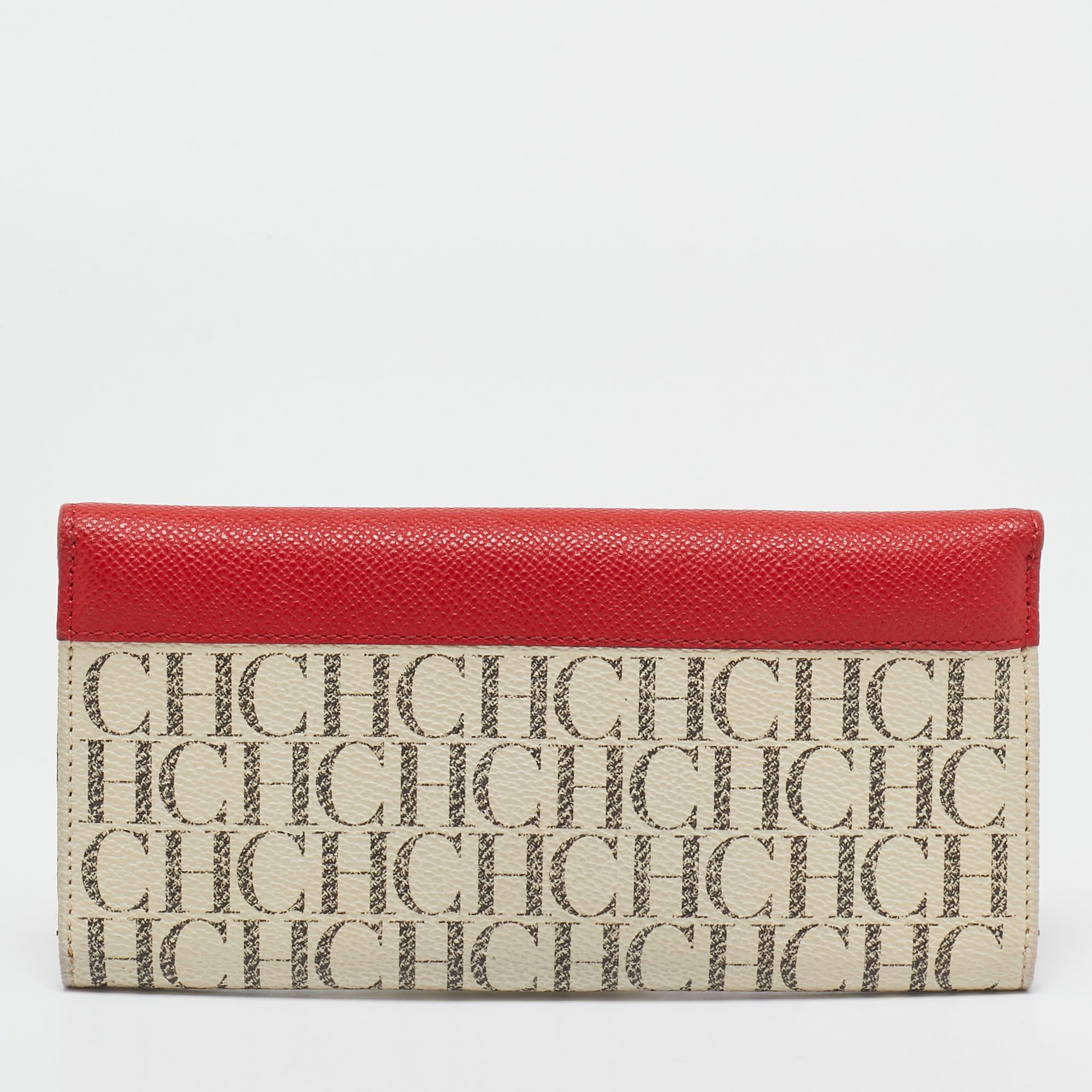 CH Carolina Herrera Multicolor Monogram Coated Canvas and Leather Trifold Wallet 