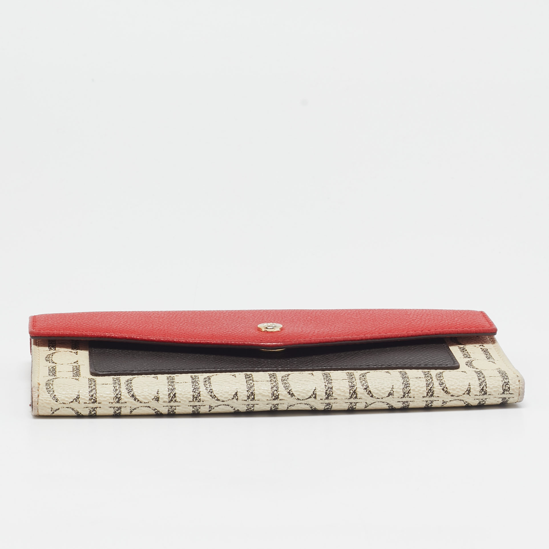 CH Carolina Herrera Multicolor Monogram Coated Canvas and Leather Trifold Wallet 