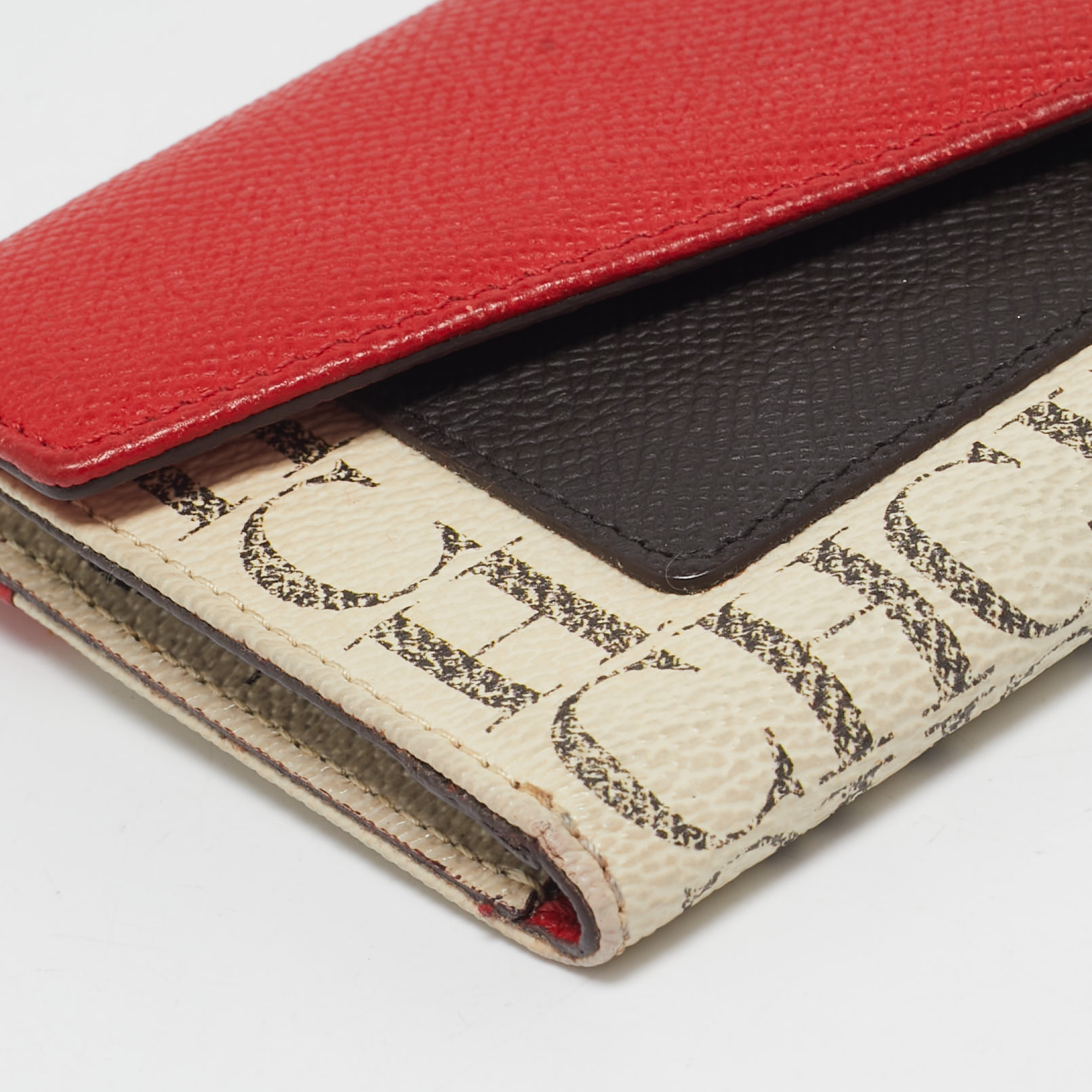 CH Carolina Herrera Multicolor Monogram Coated Canvas and Leather Trifold Wallet 