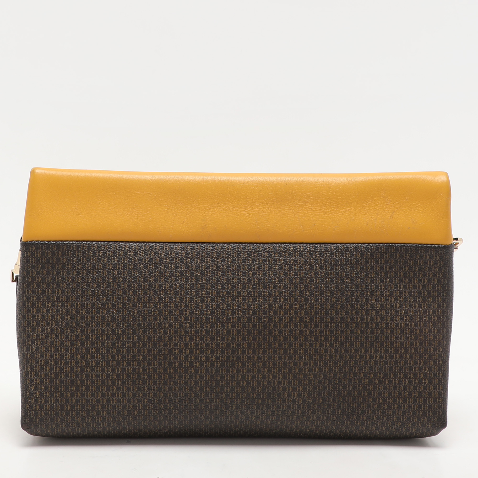 CH Carolina Herrera Multicolor Monogram Coated Canvas and Leather Zip Crossbody Bag 