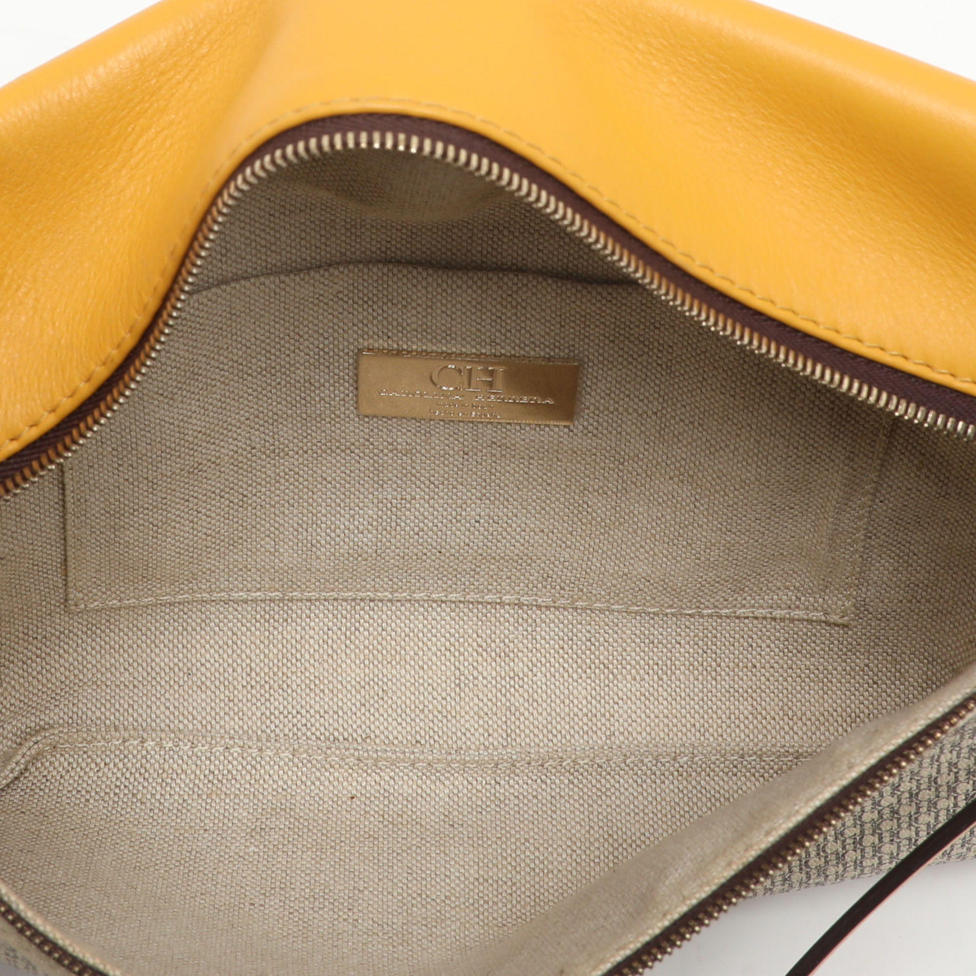 CH Carolina Herrera Multicolor Monogram Coated Canvas and Leather Zip Crossbody Bag 