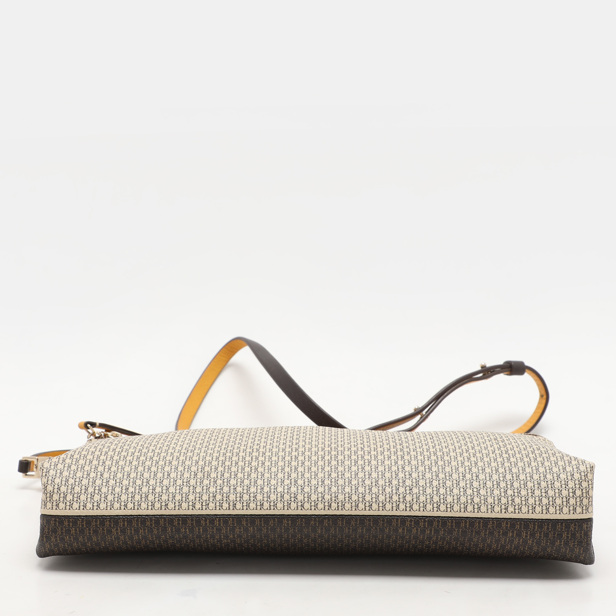 CH Carolina Herrera Multicolor Monogram Coated Canvas and Leather Zip Crossbody Bag 