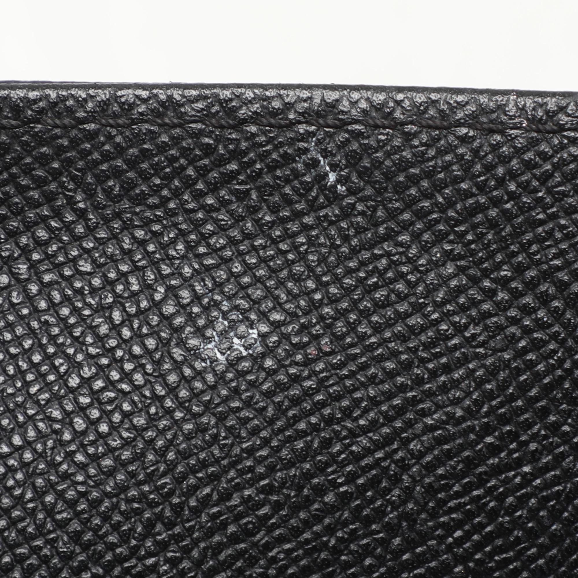 CH Carolina Herrera Black Leather Minuetto Flap Top Handle Bag 