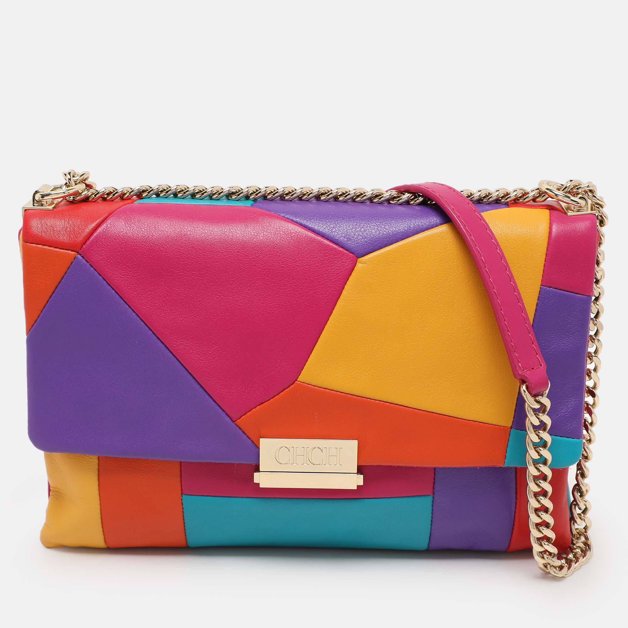 

CH Carolina Herrera Multicolor Leather Shoulder Bag