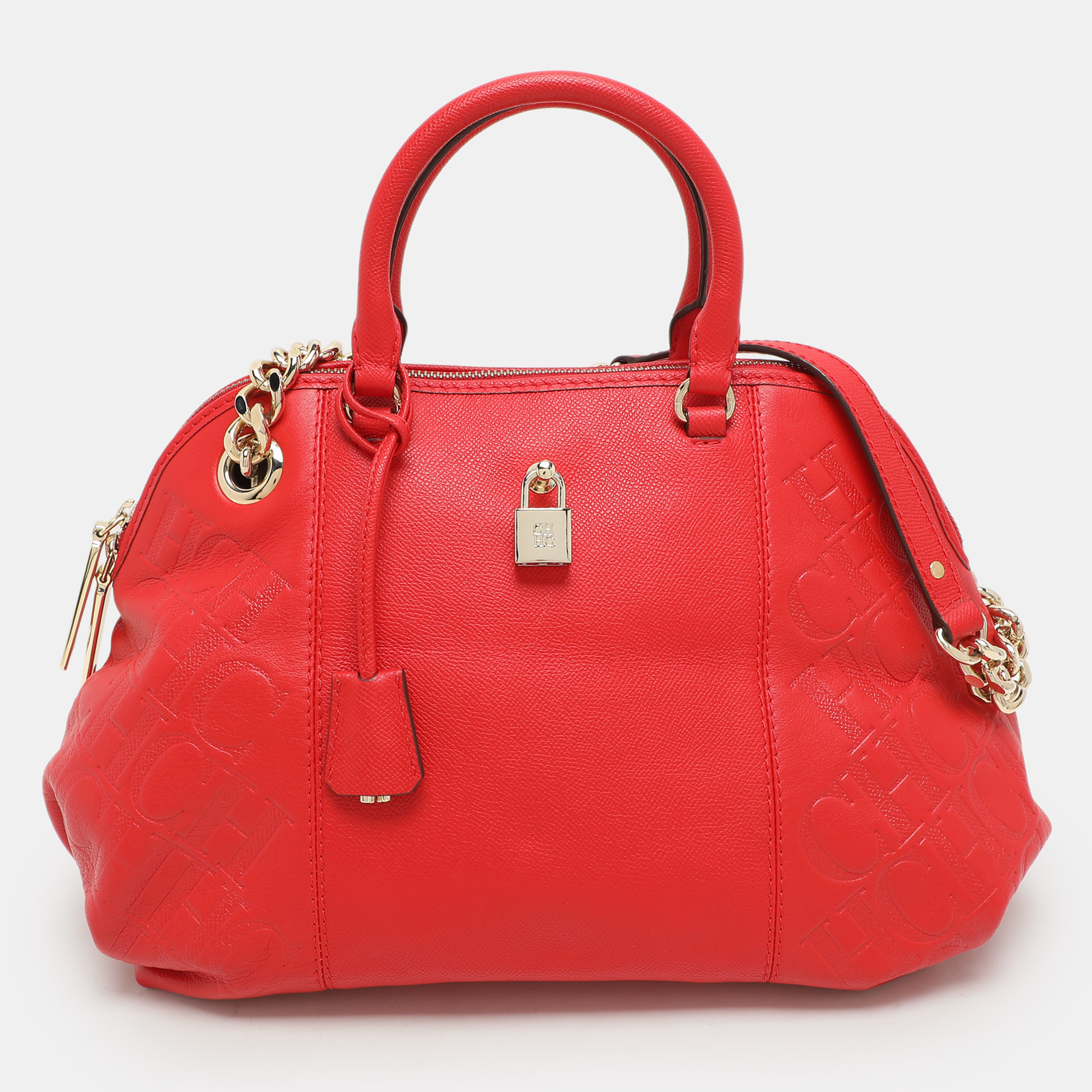 

CH Carolina Herrera Red Leather Dahlia Satchel
