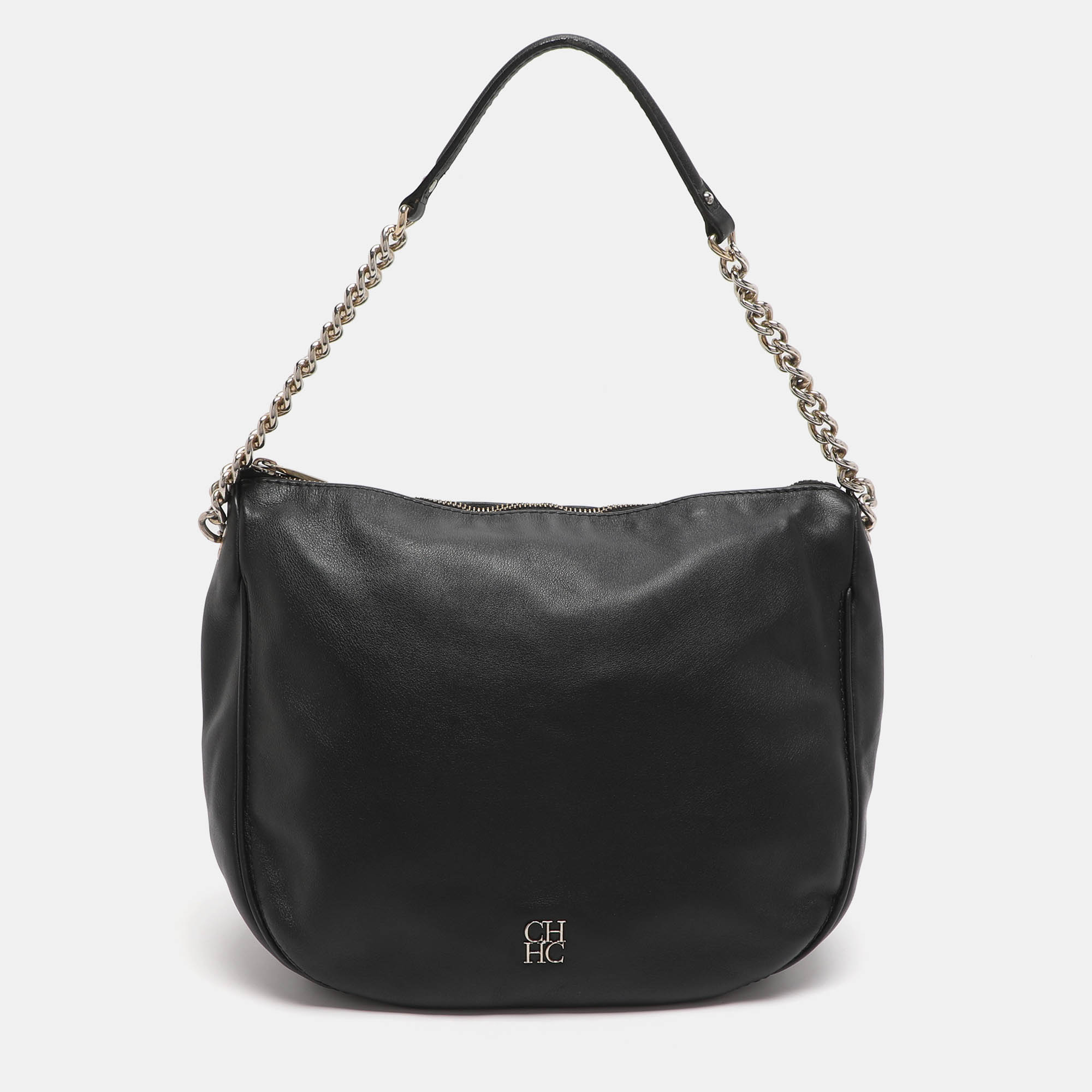 

CH Carolina Herrera Black Leather Hobo