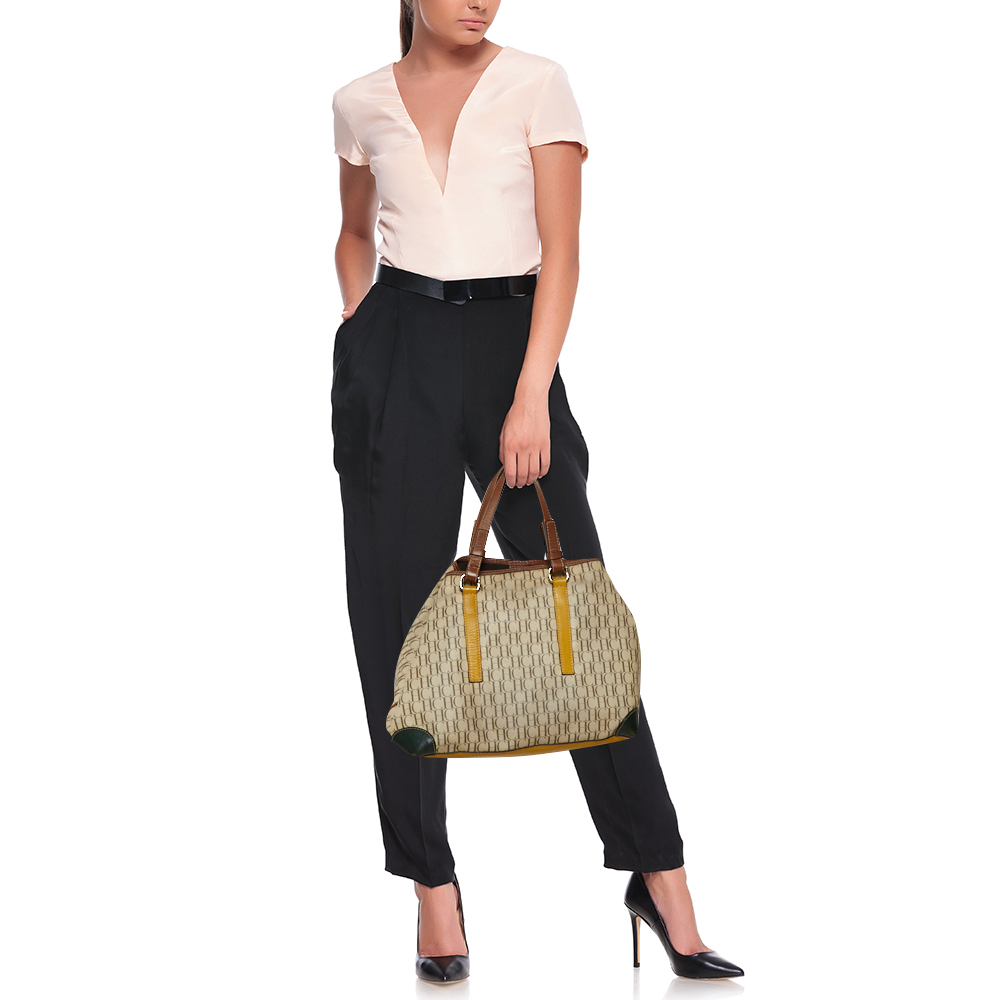 

Carolina Herrera Multicolor Coated Canvas and Leather Tote