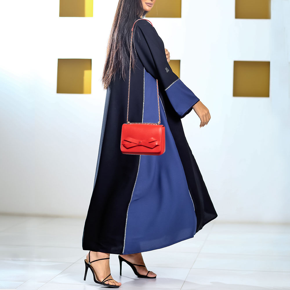 

CH Carolina Herrera Red Leather Flap Shoulder Bag
