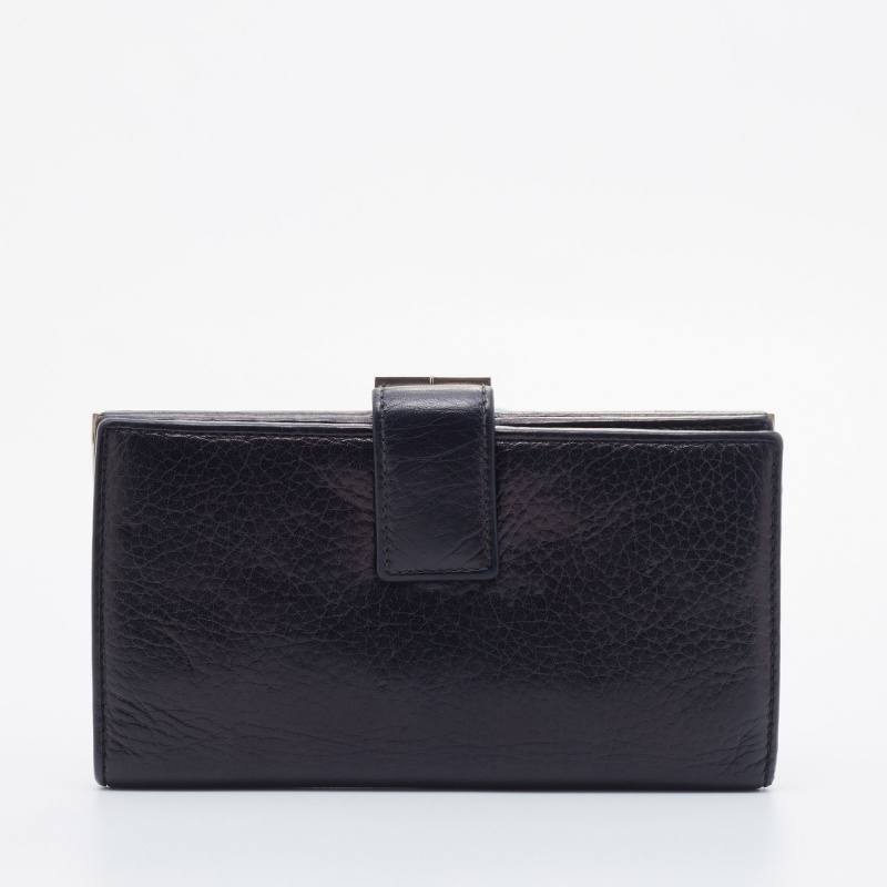 

CH Carolina Herrera Black Leather French Continental Wallet