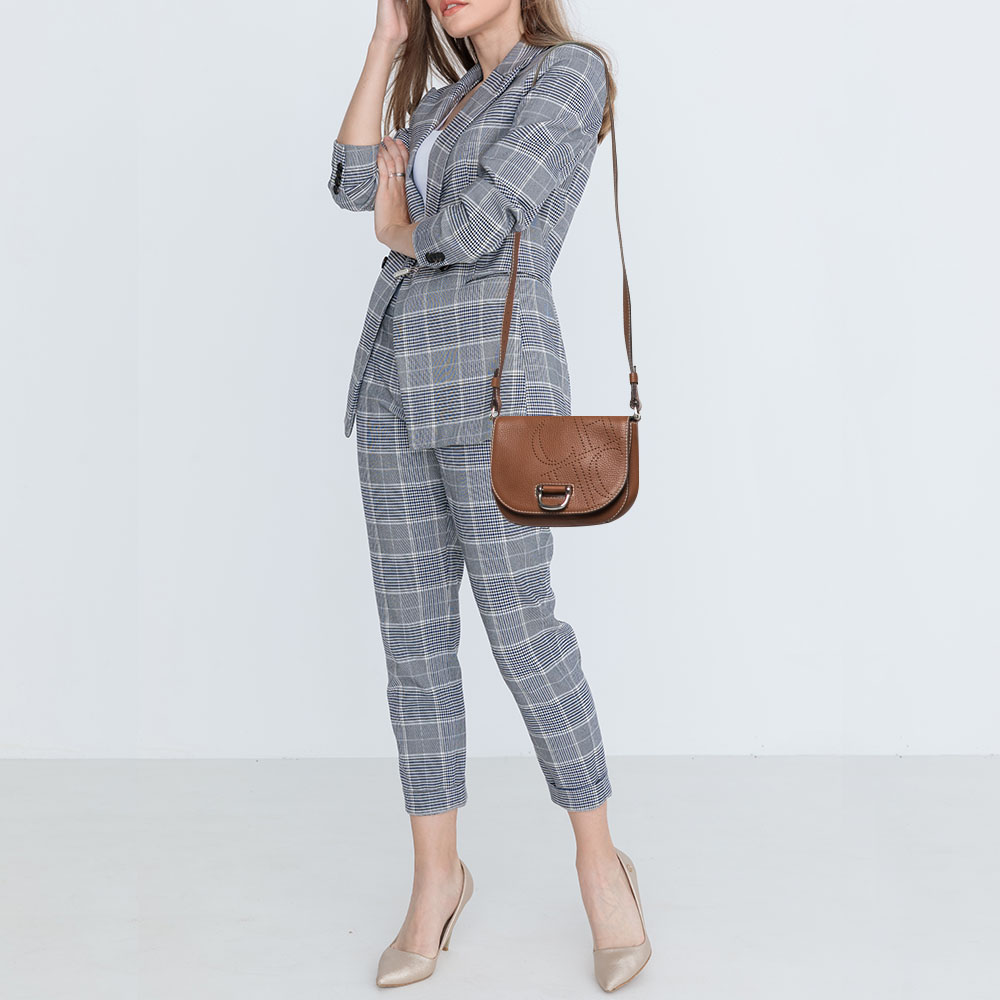 

CH Carolina Herrera Brown Leather Flap Crossbody Bag