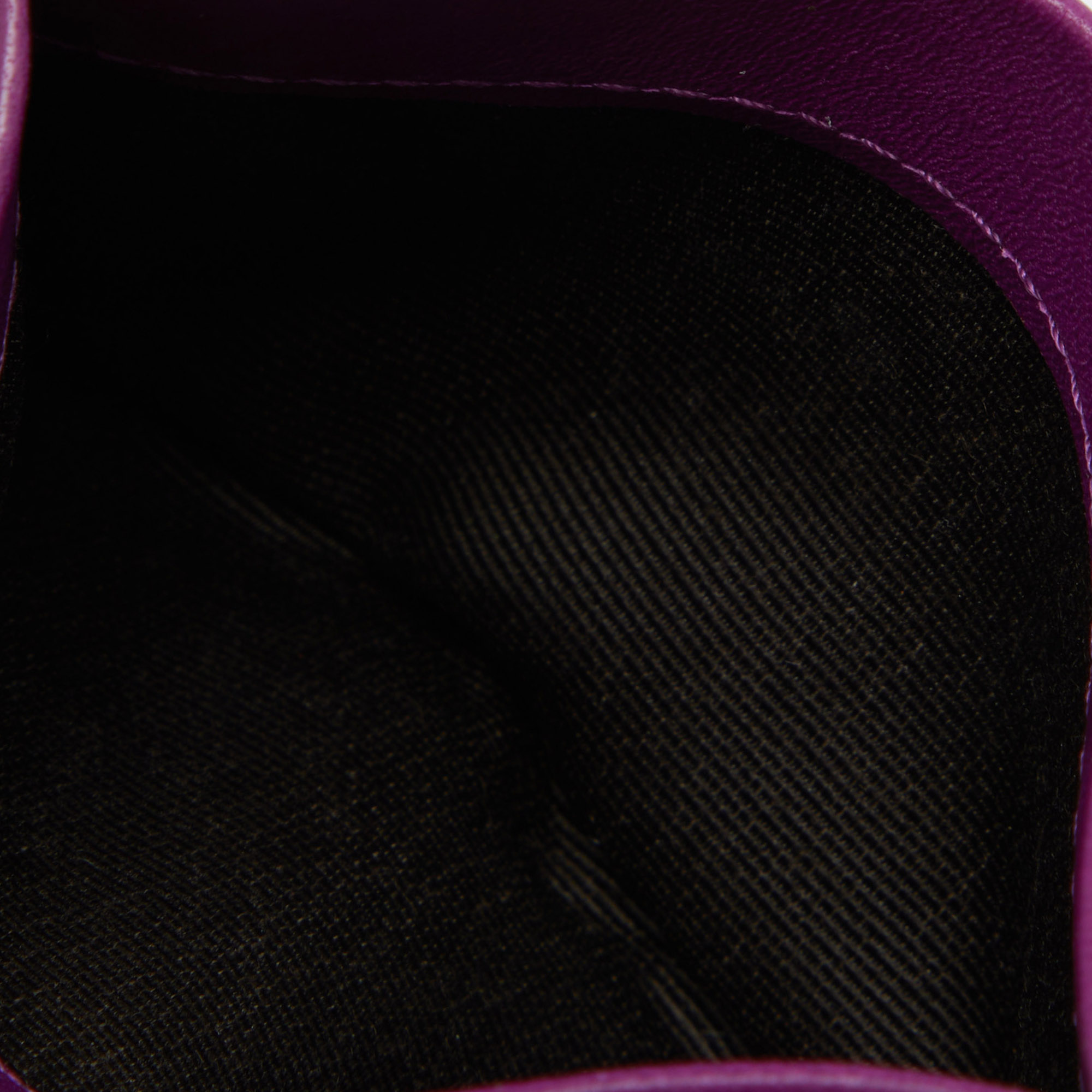 

CH Carolina Herrera Purple Monogram Embossed Leather Card Holder