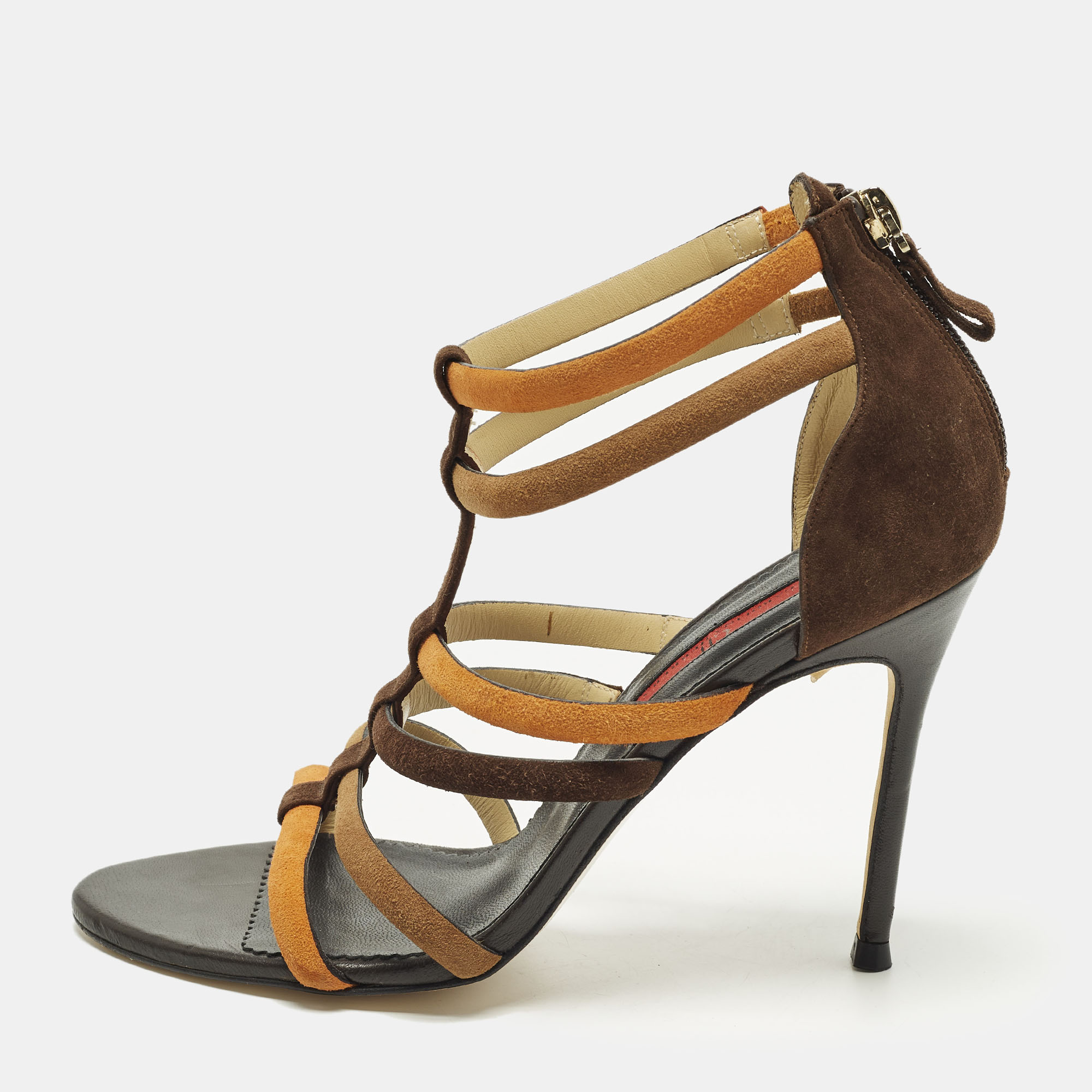 

CH Carolina Herrera Size  Multicolor Suede Ankle Strap Sandals