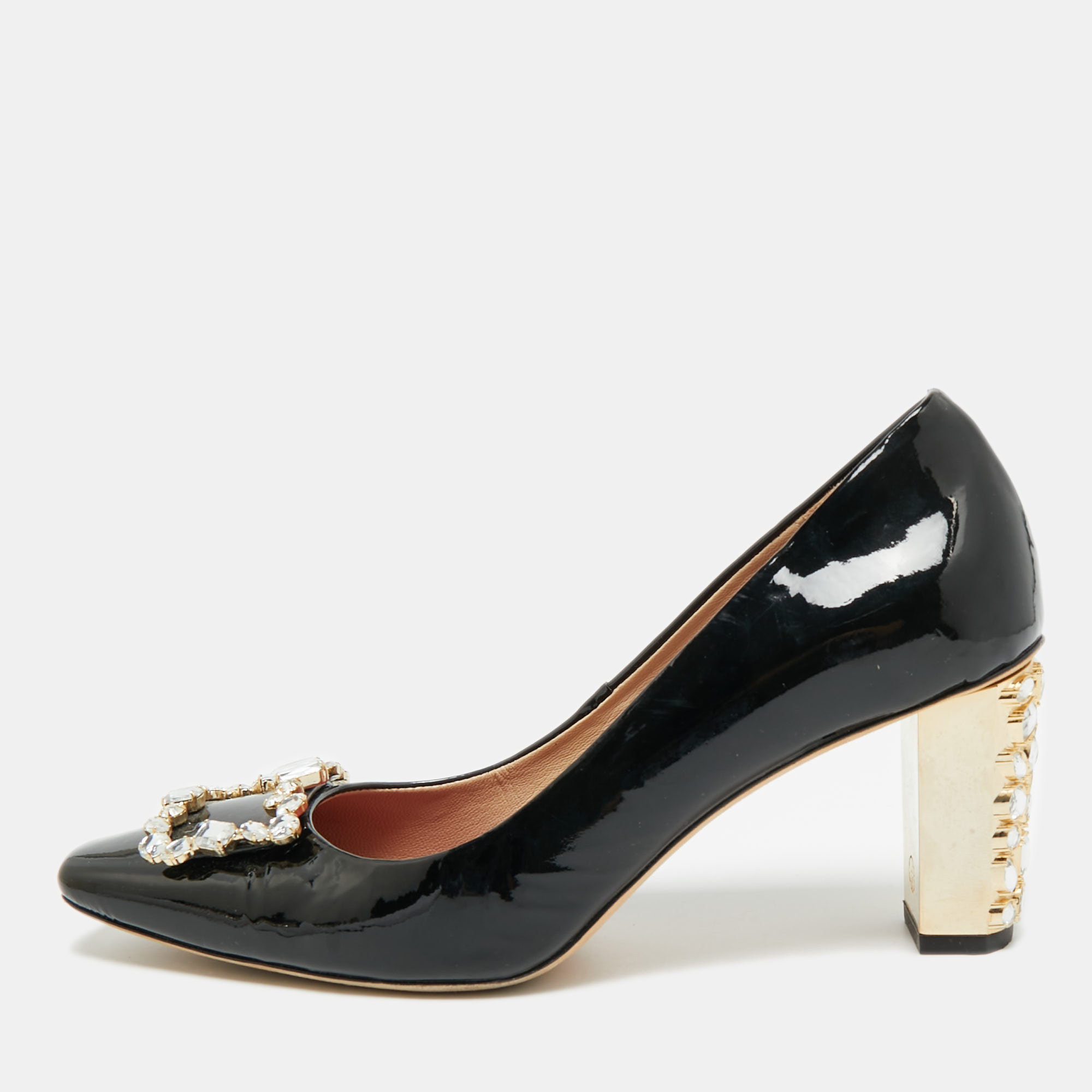

CH Carolina Herrera Size  Black Patent Leather Pumps