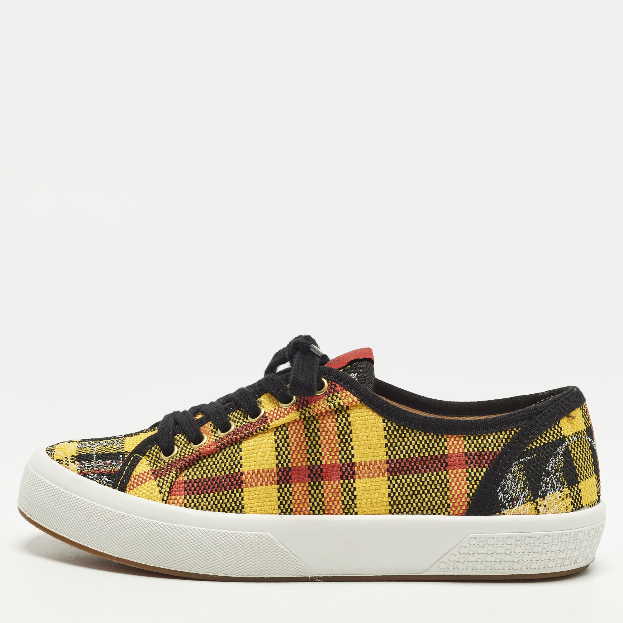 

CH Carolina Herrera Size  Multicolor Check Canvas Low Top Sneakers