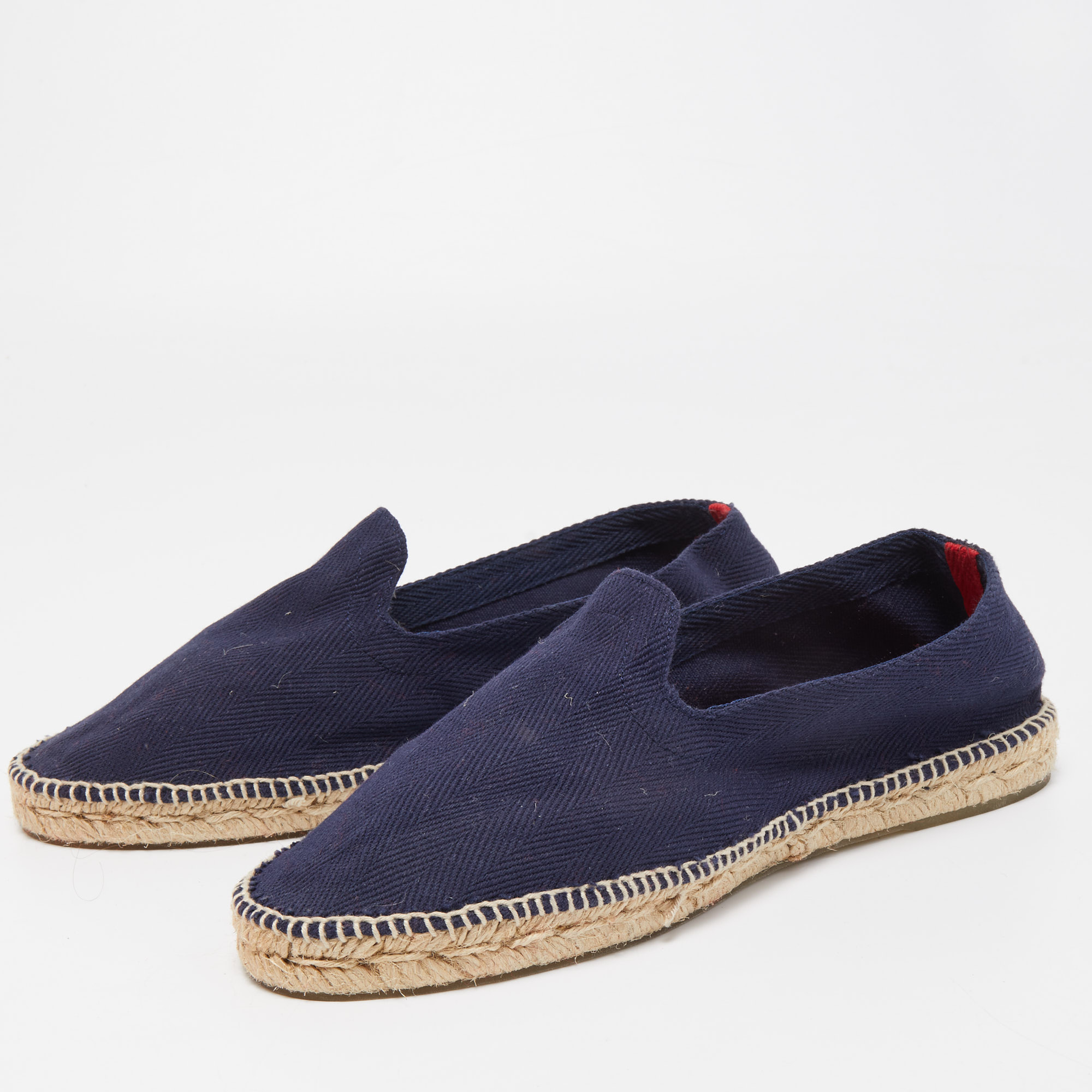 

CH Carolina Herrera Navy Blue Canvas Espadrille Flats Size